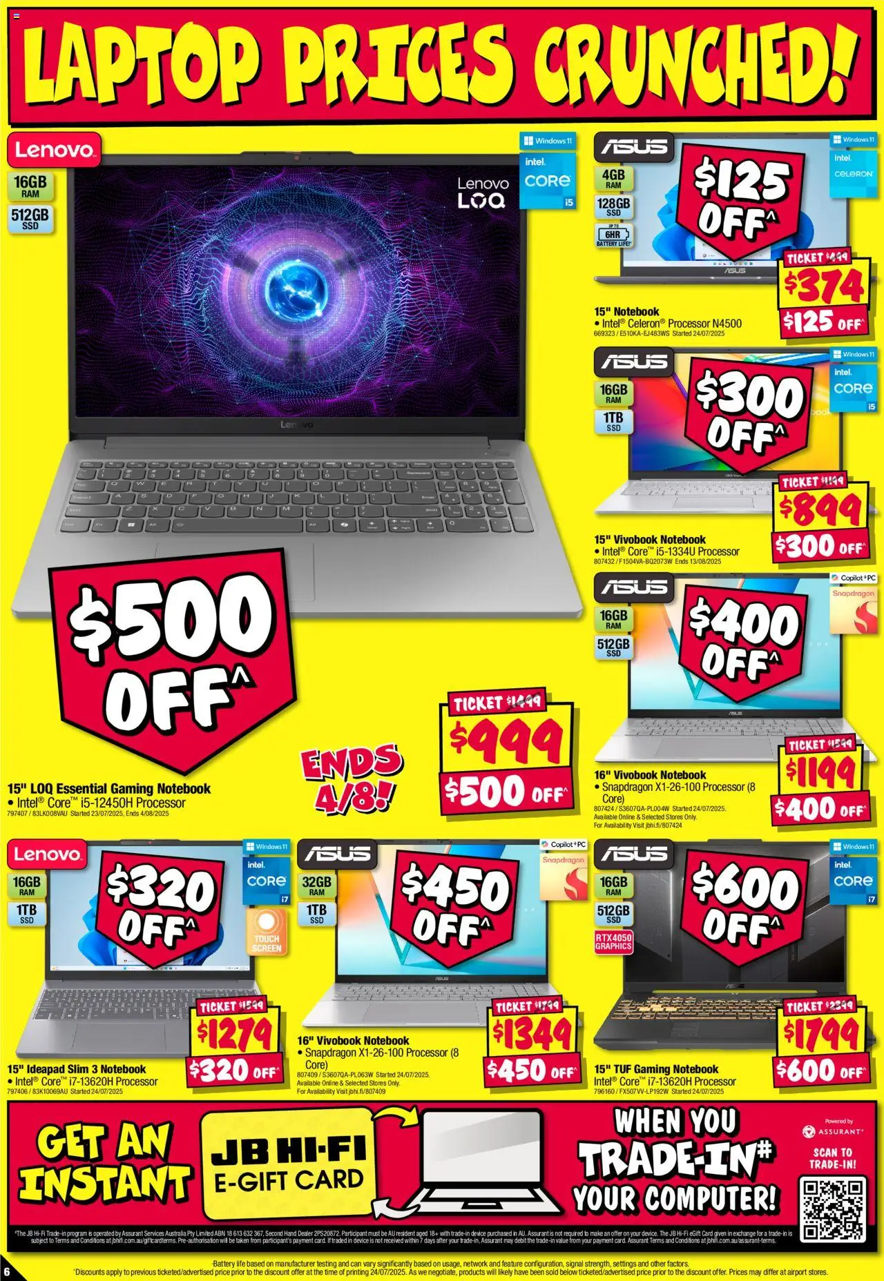 JB Hi-Fi catalogue - valid from 31.07.2025 | Page: 6 | Products: Battery, Device, Computer, Laptop
