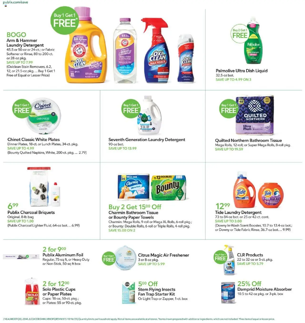 Publix Weekly Ad - valid from 15.10.2025 | Page: 14 | Products: Hammer, Detergent, Lighter, Bag