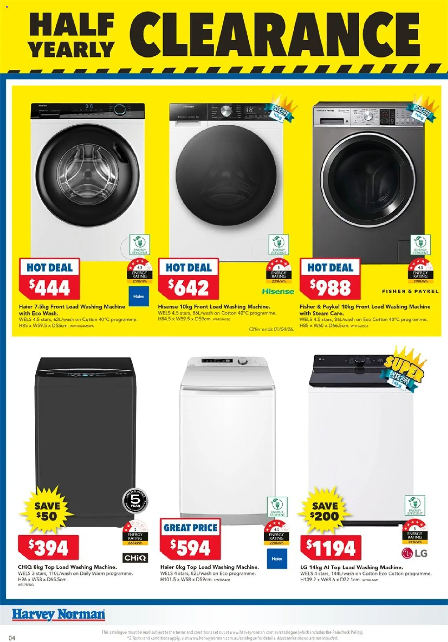 Harvey Norman catalogue - valid from 01.01.2026 | Page: 4 | Products: Accessories, Washing machine