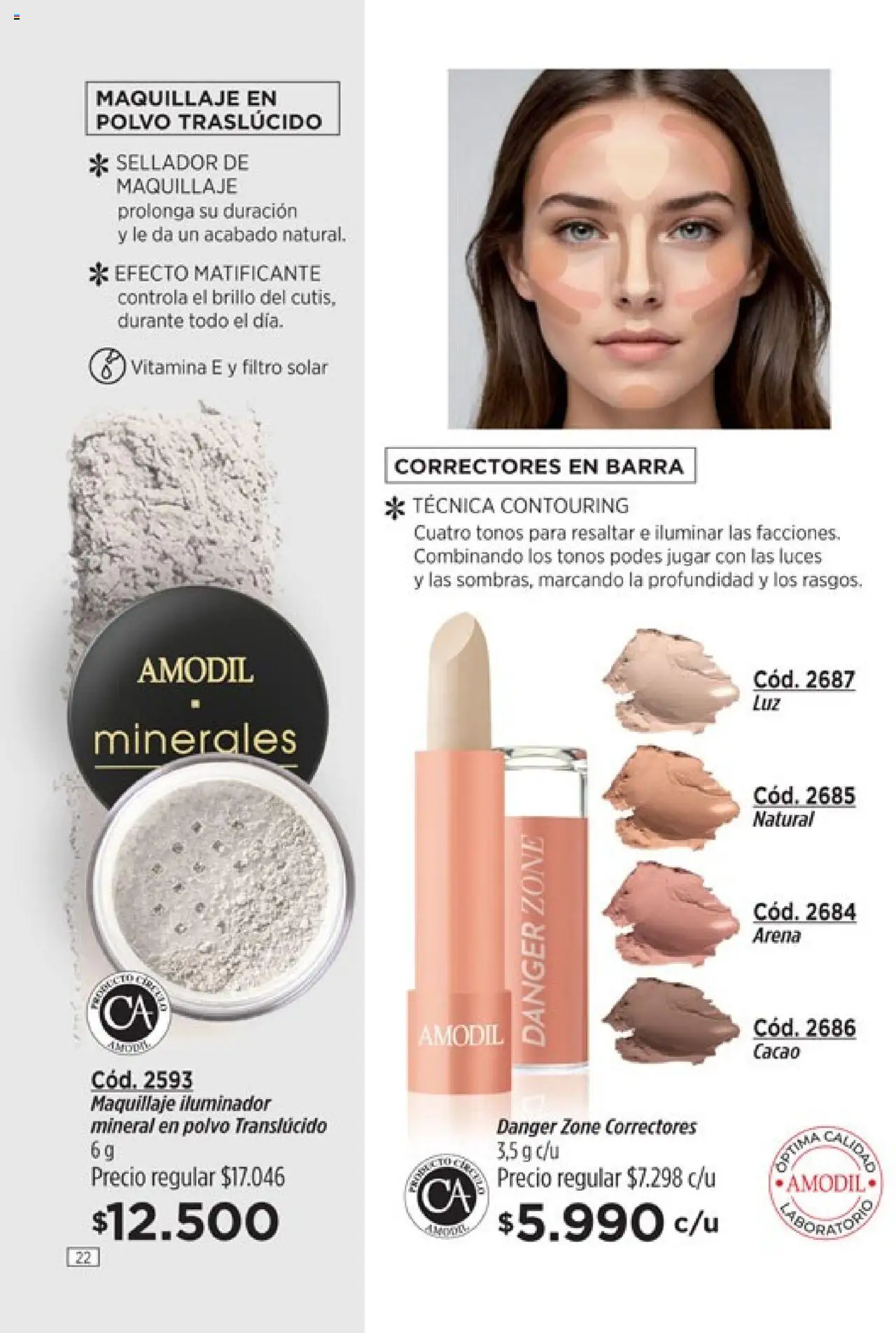 Catálogo Amodil Campaña 17/2025 │ válido desde el 14.10.2025 | Página: 22 | Productos: Maquillaje, Iluminador, Brillo, Cacao