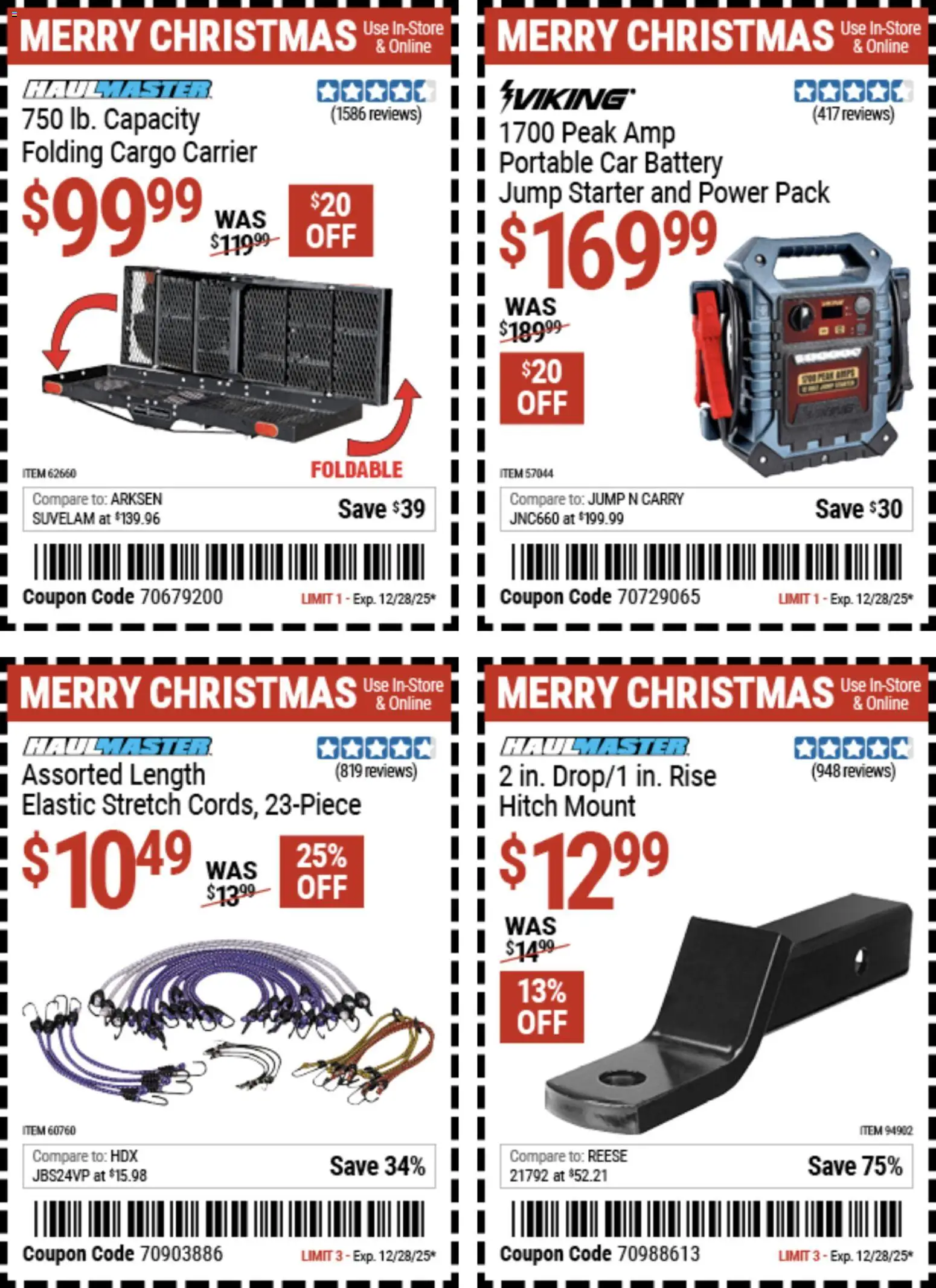 Harbor Freight Christmas Coupon Deals - valid from 15.12.2025 | Page: 24 | Products: Battery, Car Battery, Starter