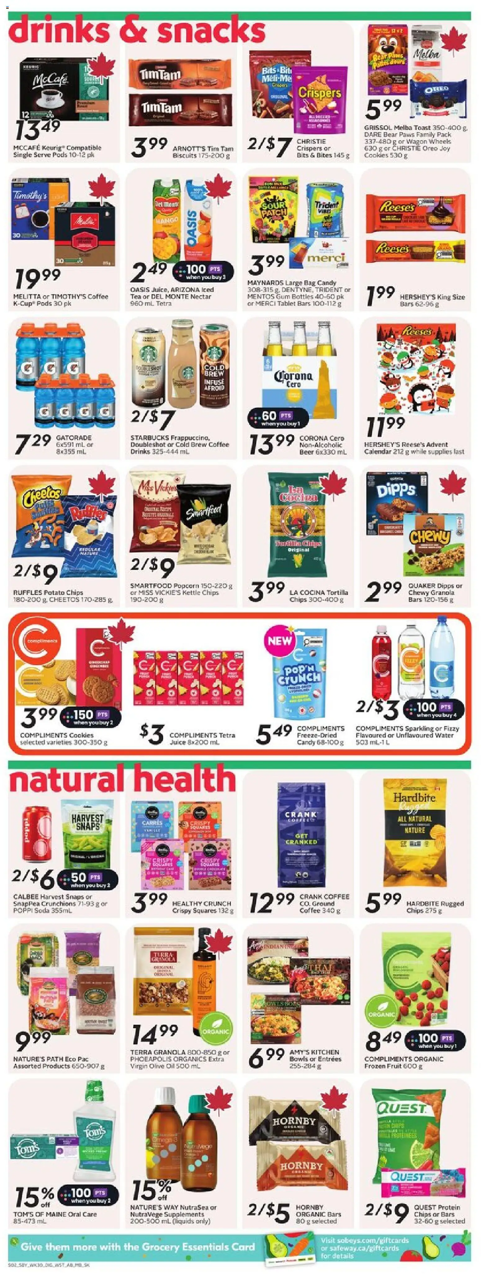 Safeway flyer valid from 20.11.2025 | Page: 10 | Products: Tablet, Bag, Oil, Juice