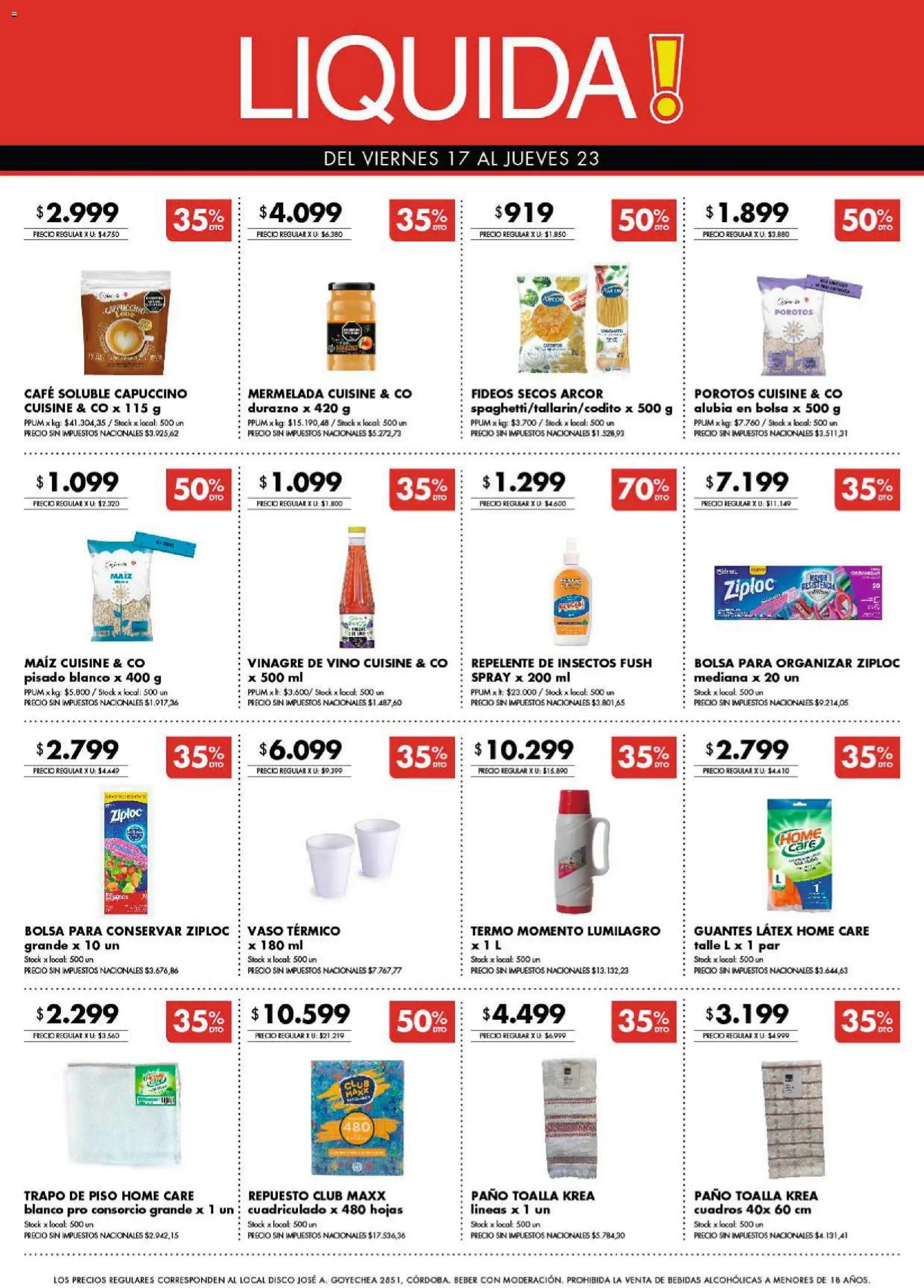 Disco - Ofertas | Córdoba │ válido desde el 16.04.2026 | Página: 10 | Productos: Repelente, Maiz, Mermelada, Fideos