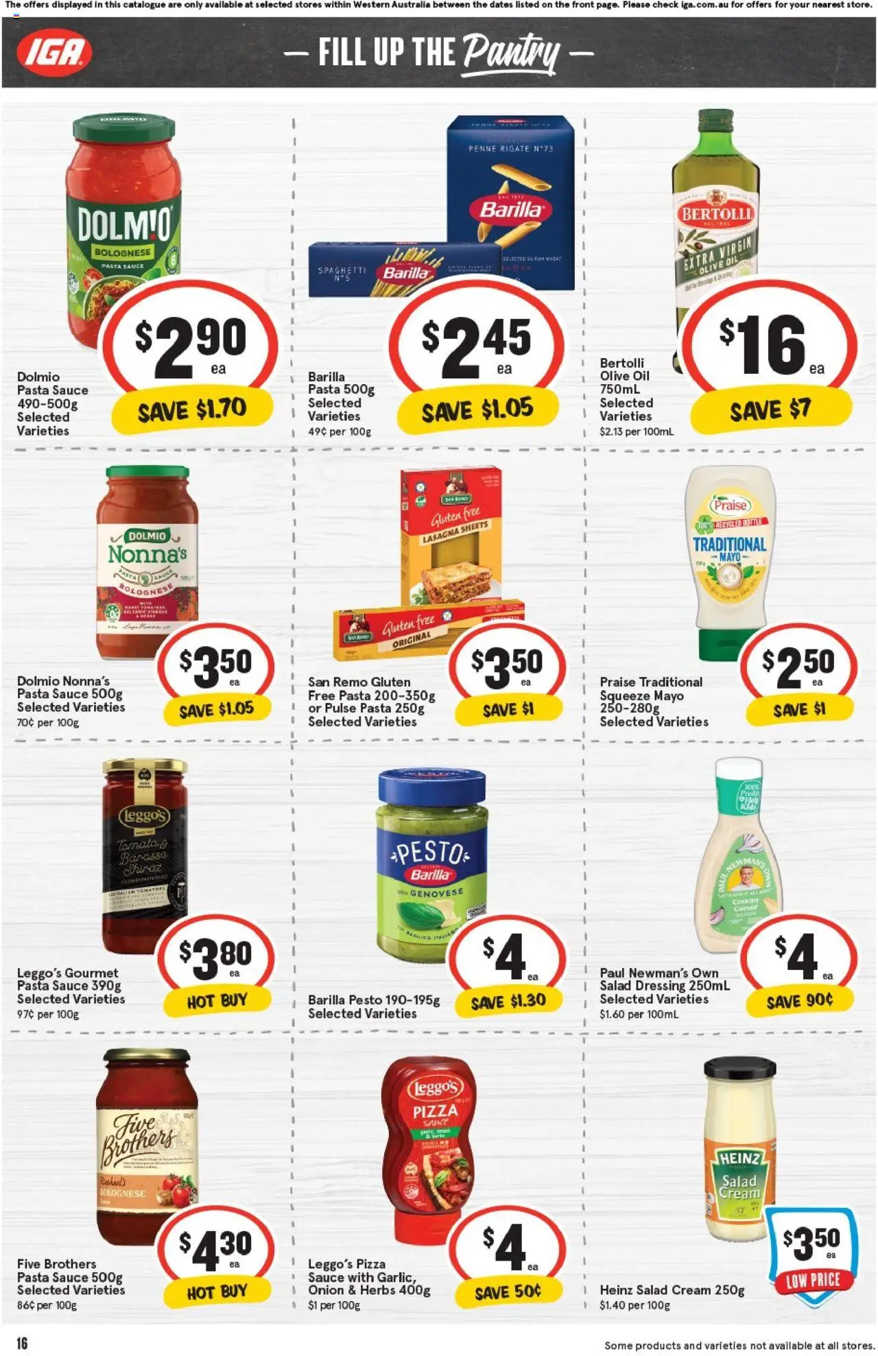 IGA catalogue - valid from 08.10.2025 | Page: 19 | Products: Tomatoes, Olive oil, Salad, Sauce