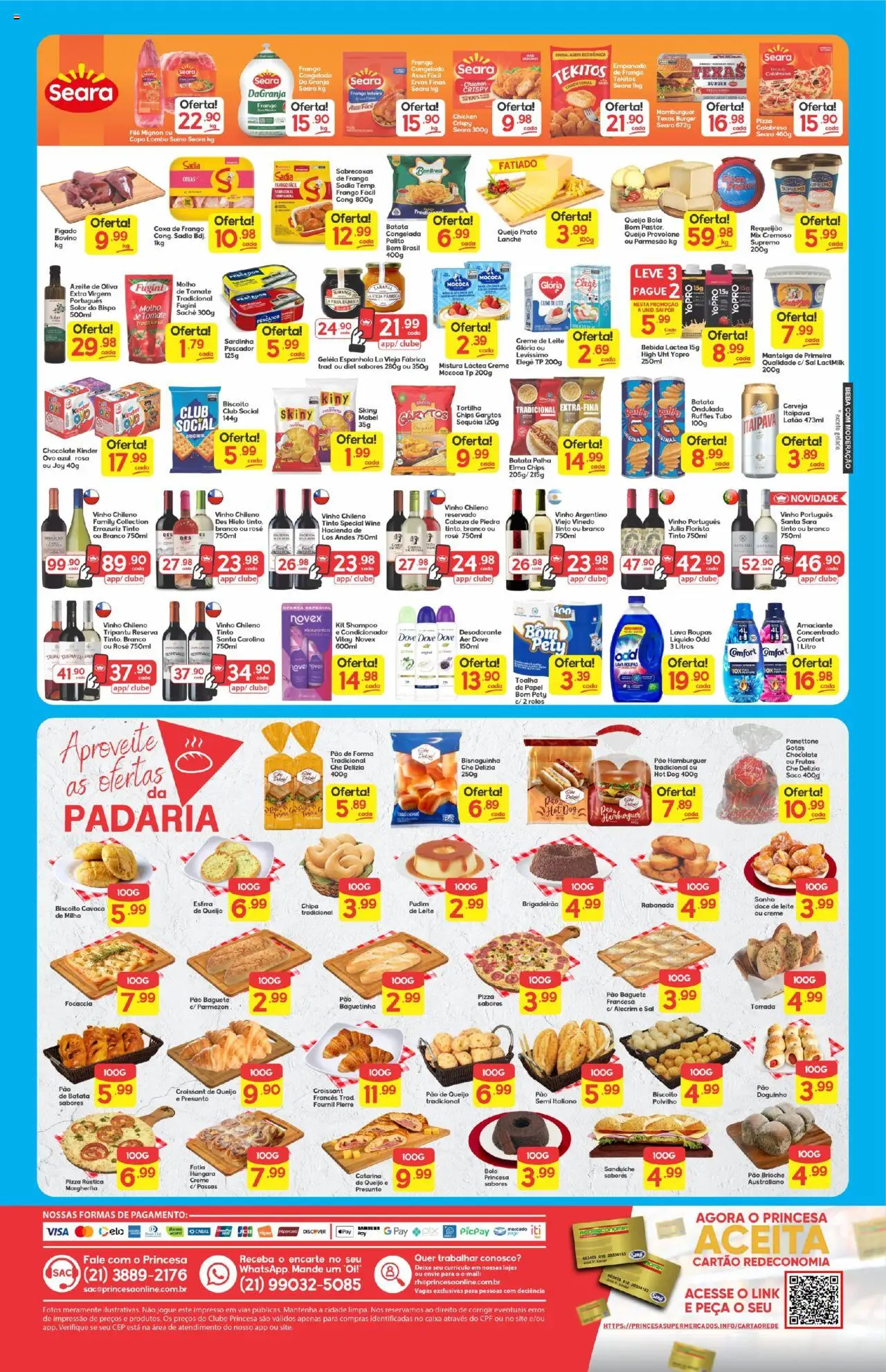 Princesa Folheto - válido de 09.10.2025 | Página: 2 | Produtos: Shampoo, Panettone, Roupas, Pão de queijo