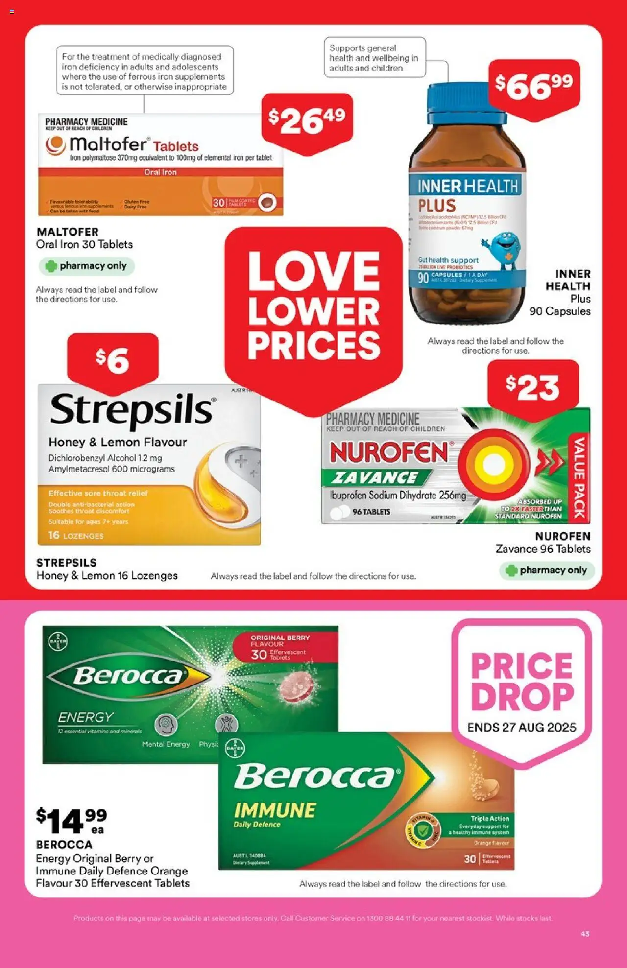 Priceline Pharmacy catalogue - valid from 02.07.2025 | Page: 43 | Products: Dairy, Honey, Lemon, Tablets