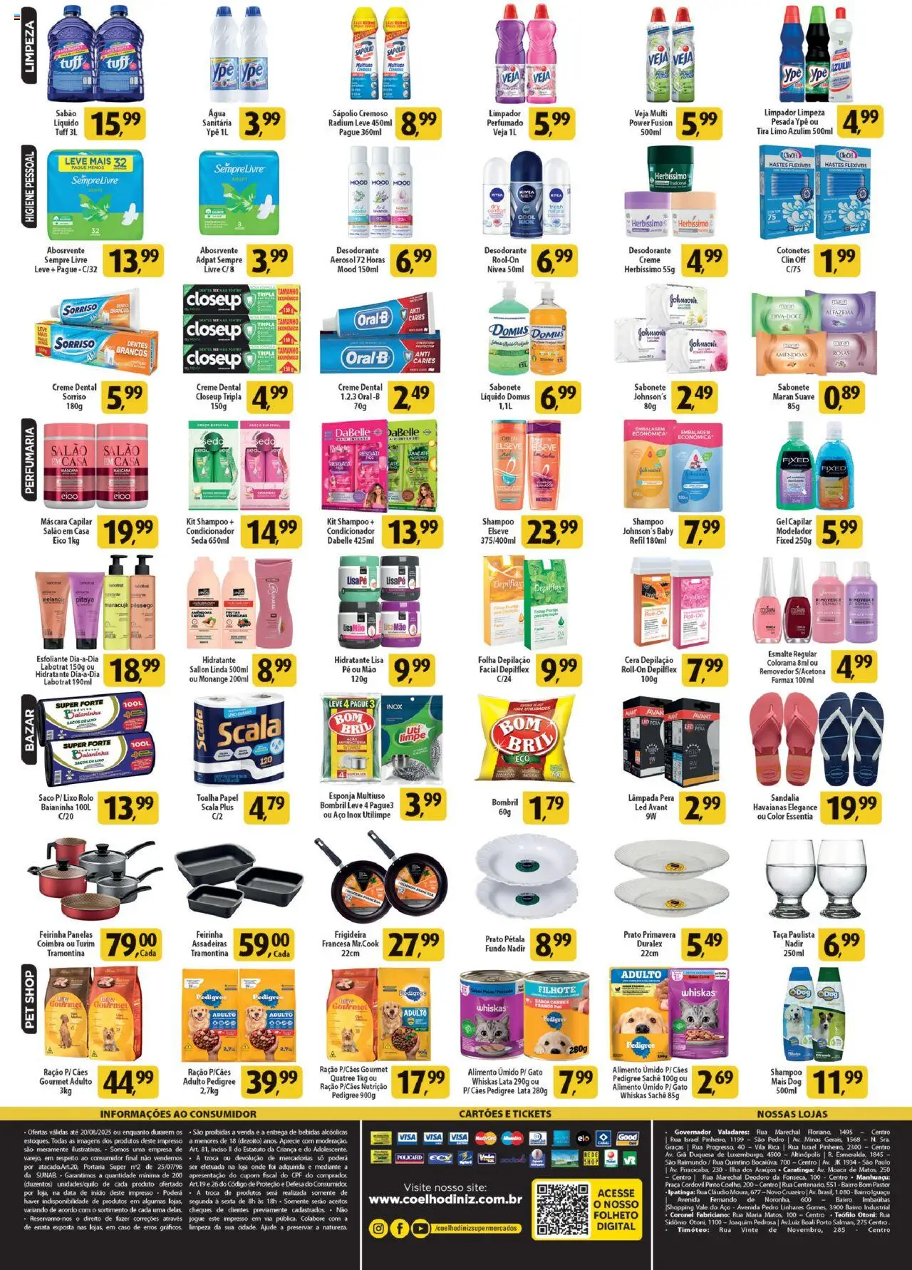 Coelho Diniz Folheto - válido de 01.08.2025 | Página: 4 | Produtos: Shampoo, Condicionador, Cera, Amêndoas