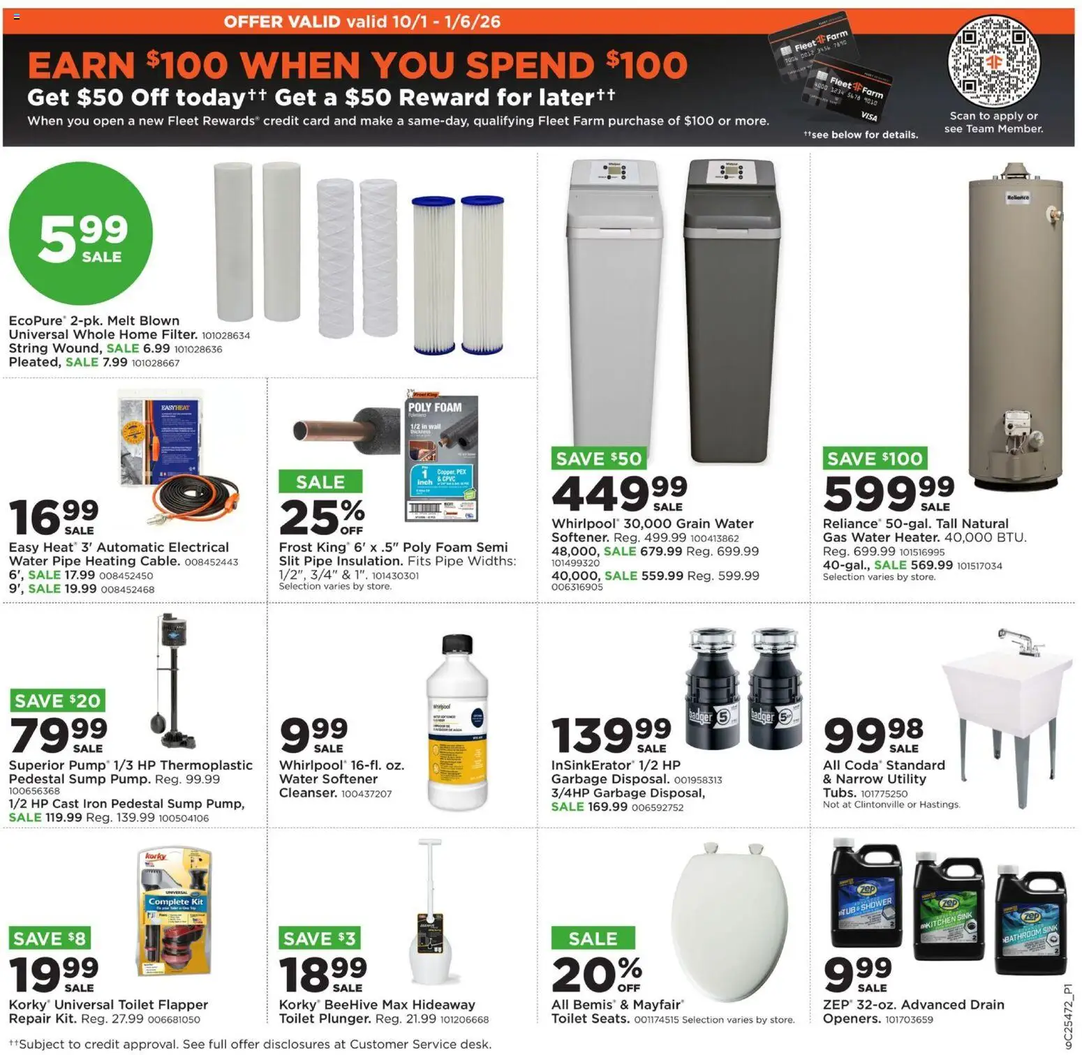 Mills Fleet Farm DIY Days - valid from 20.11.2025 | Page: 9 | Products: Pipe, Shower, Water, Iron