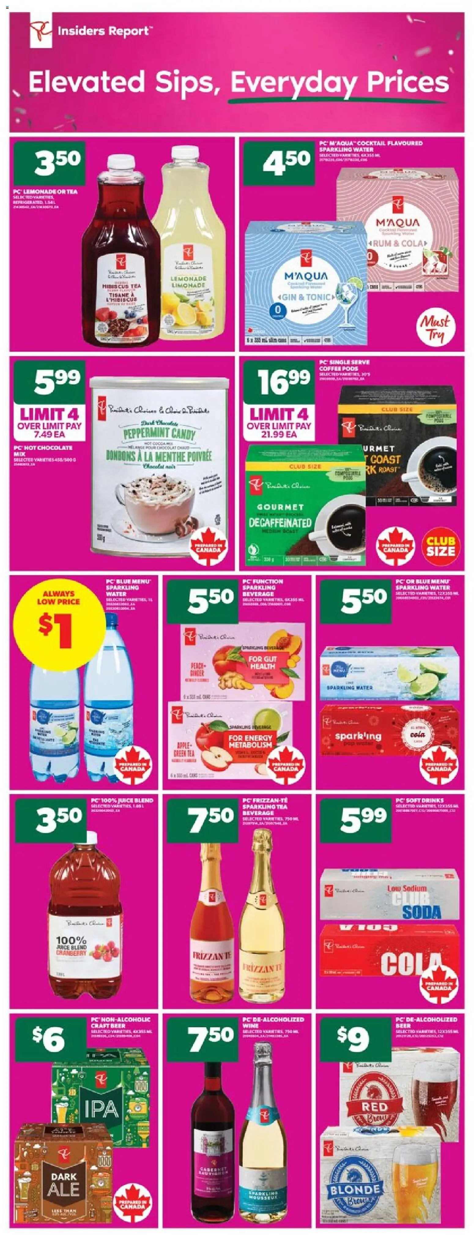 Real Canadian Superstore flyer valid from 27.11.2025 | Page: 6 | Products: PC, Coffee, Juice, Beer