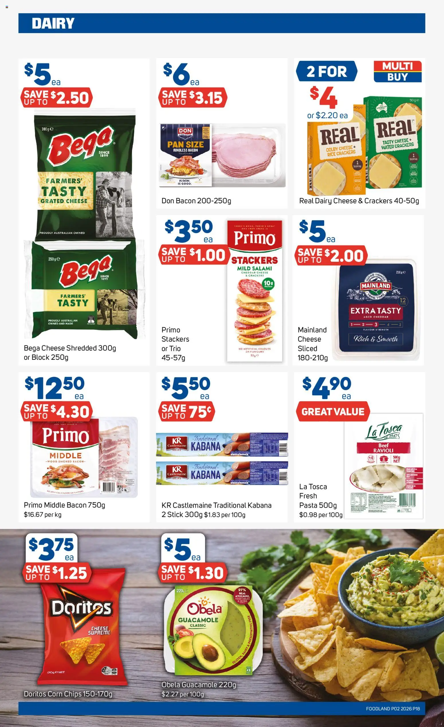 Foodland catalogue - valid from 07.01.2026 | Page: 18 | Products: Crackers, Dairy, Salami, Chips