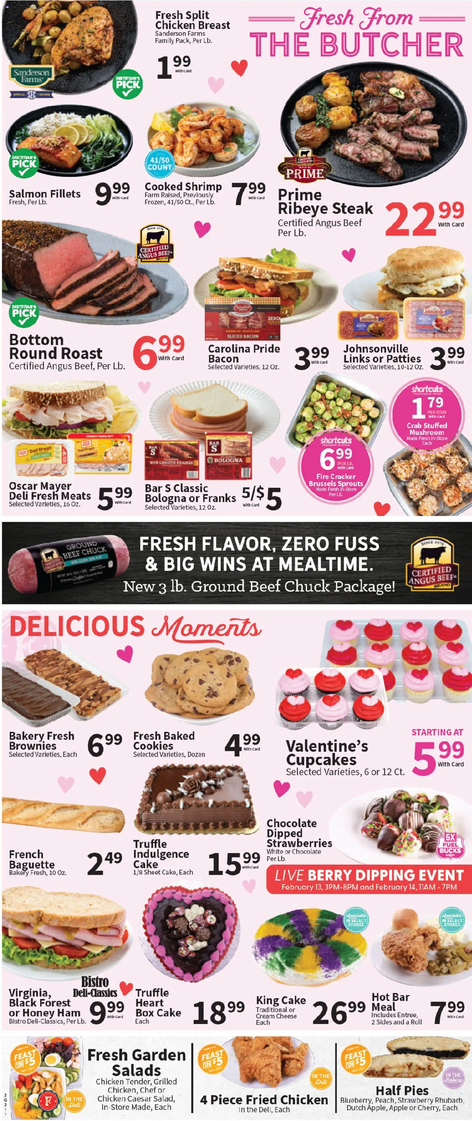 Food City Weekly Ad - valid from 11.02.2026 | Page: 4 | Products: Bakery, Brussels Sprouts, Cheese, Strawberries