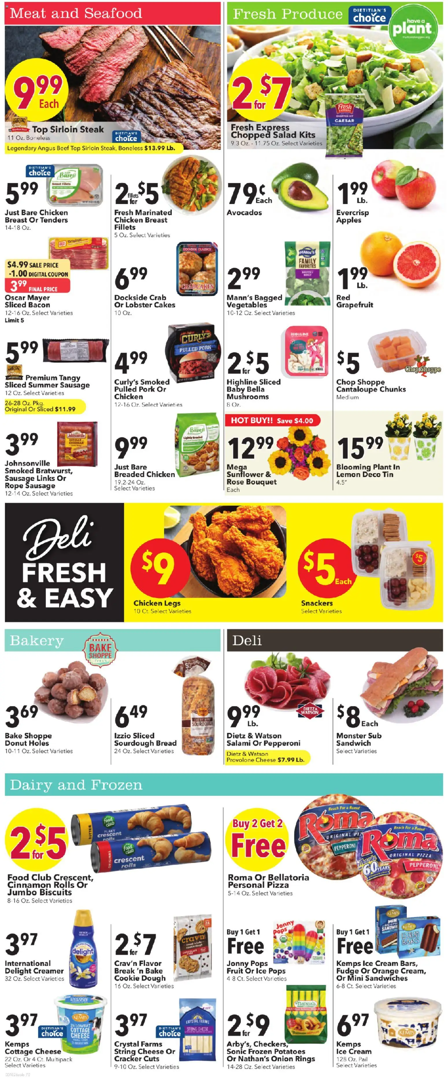 Coborn's Weekly Ad - valid from 18.03.2026 | Page: 4 | Products: Mushrooms, Pork, Beef, Cream