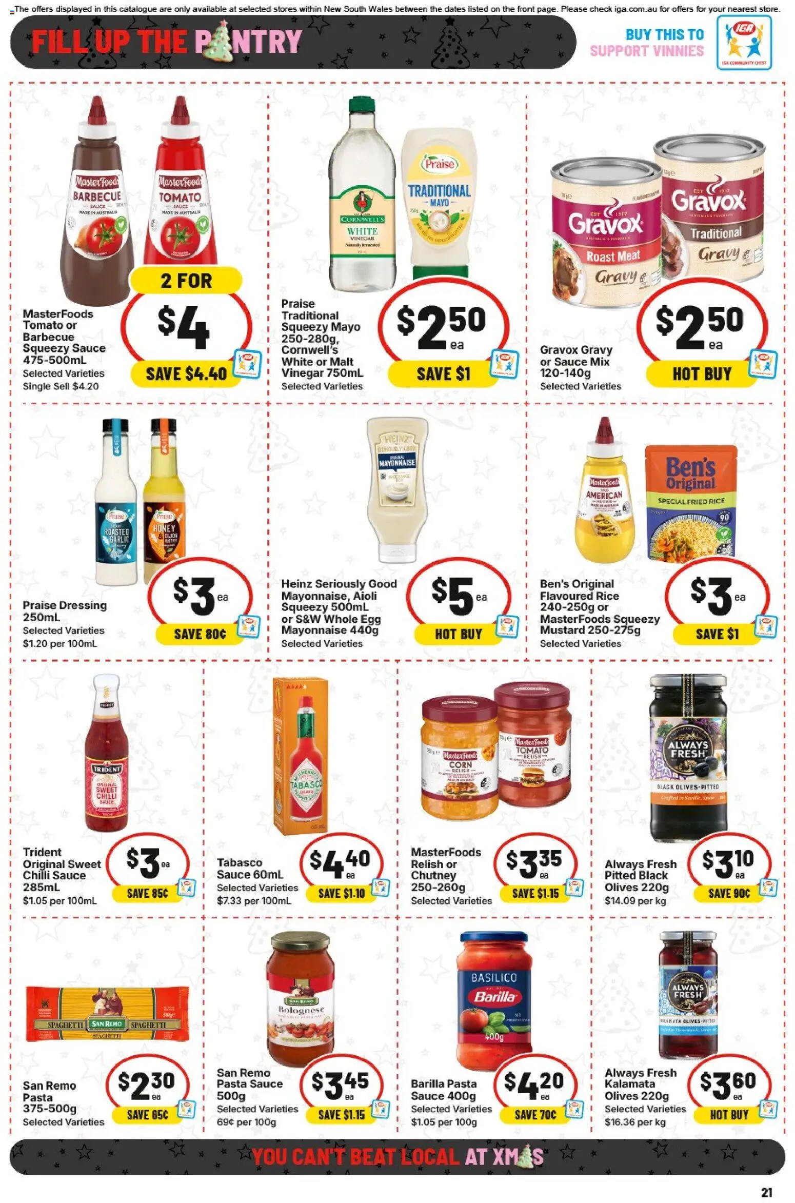 IGA catalogue - valid from 17.12.2025 | Page: 22 | Products: Mustard, Pasta, Mayonnaise, Vinegar