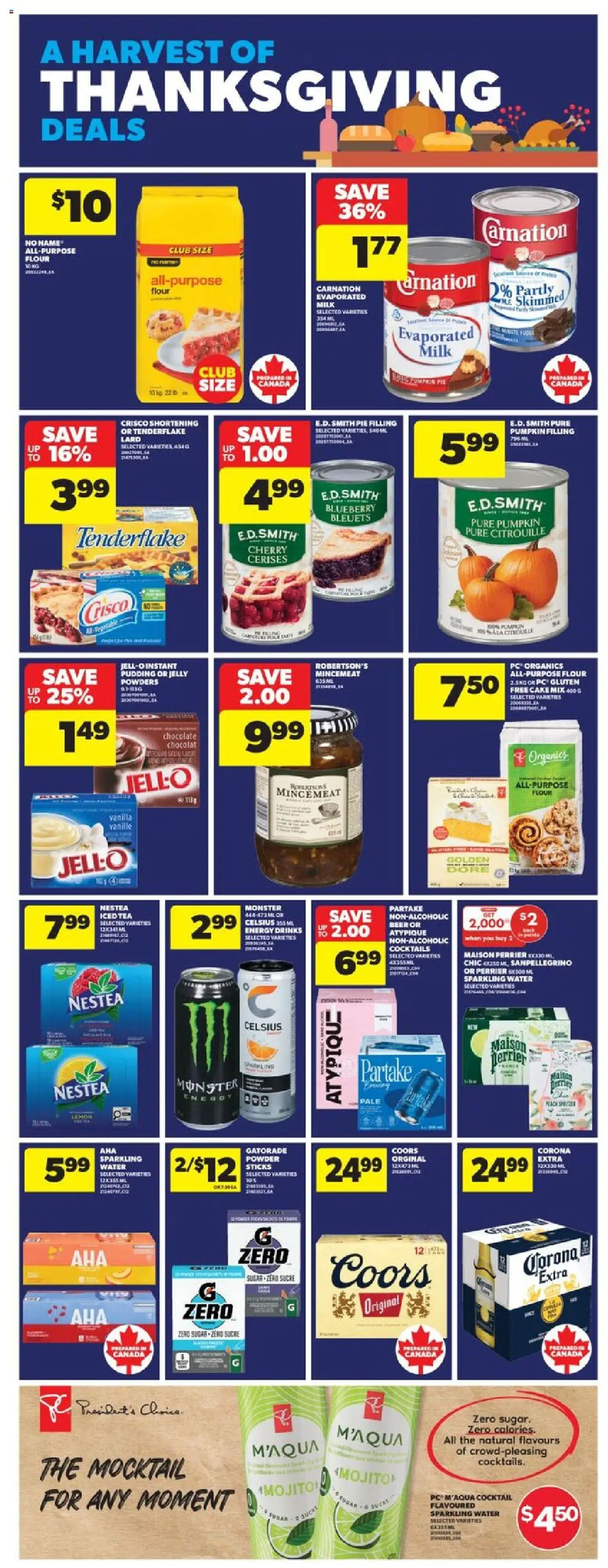 Real Canadian Superstore flyer valid from 02.10.2025 | Page: 9 | Products: PC, Powder, Milk, Pumpkin