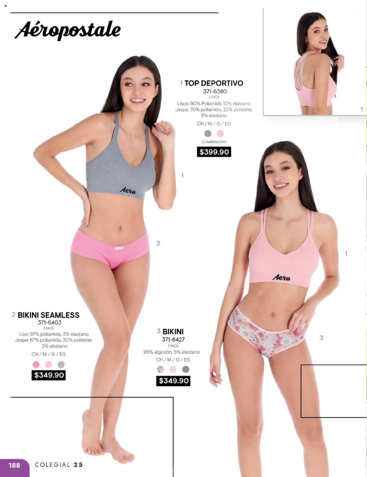 Nuevas ofertas de Andrea válidas en toda la República Mexicana desde el 25.05.2025. ¡Encuentra las mejores ofertas en Andrea catálogo Colegial ! | Página: 188 | Productos: Top, Bikini