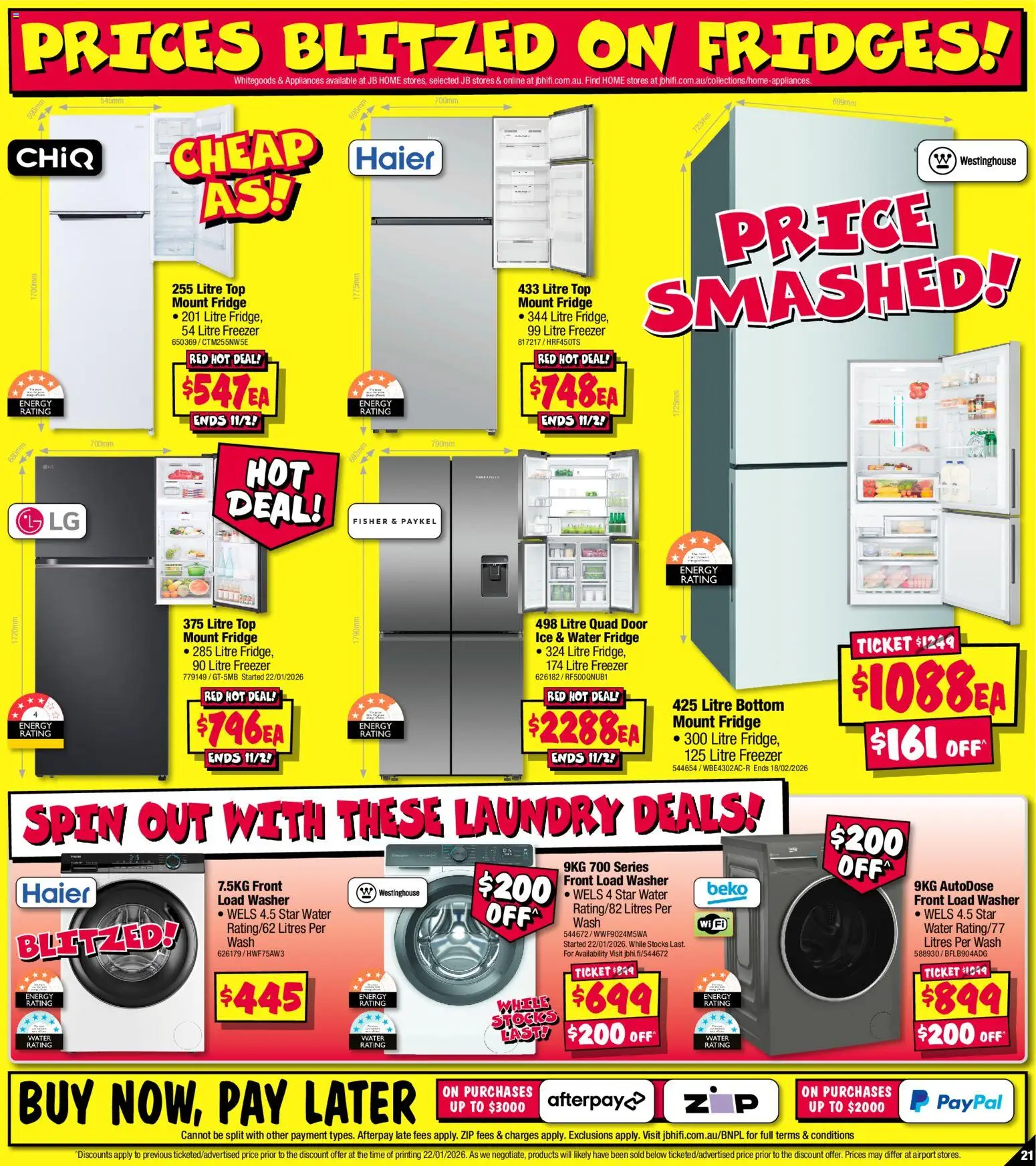 JB Hi-Fi catalogue - valid from 29.01.2026 | Page: 21 | Products: Door, Laundry, Freezer, Washer