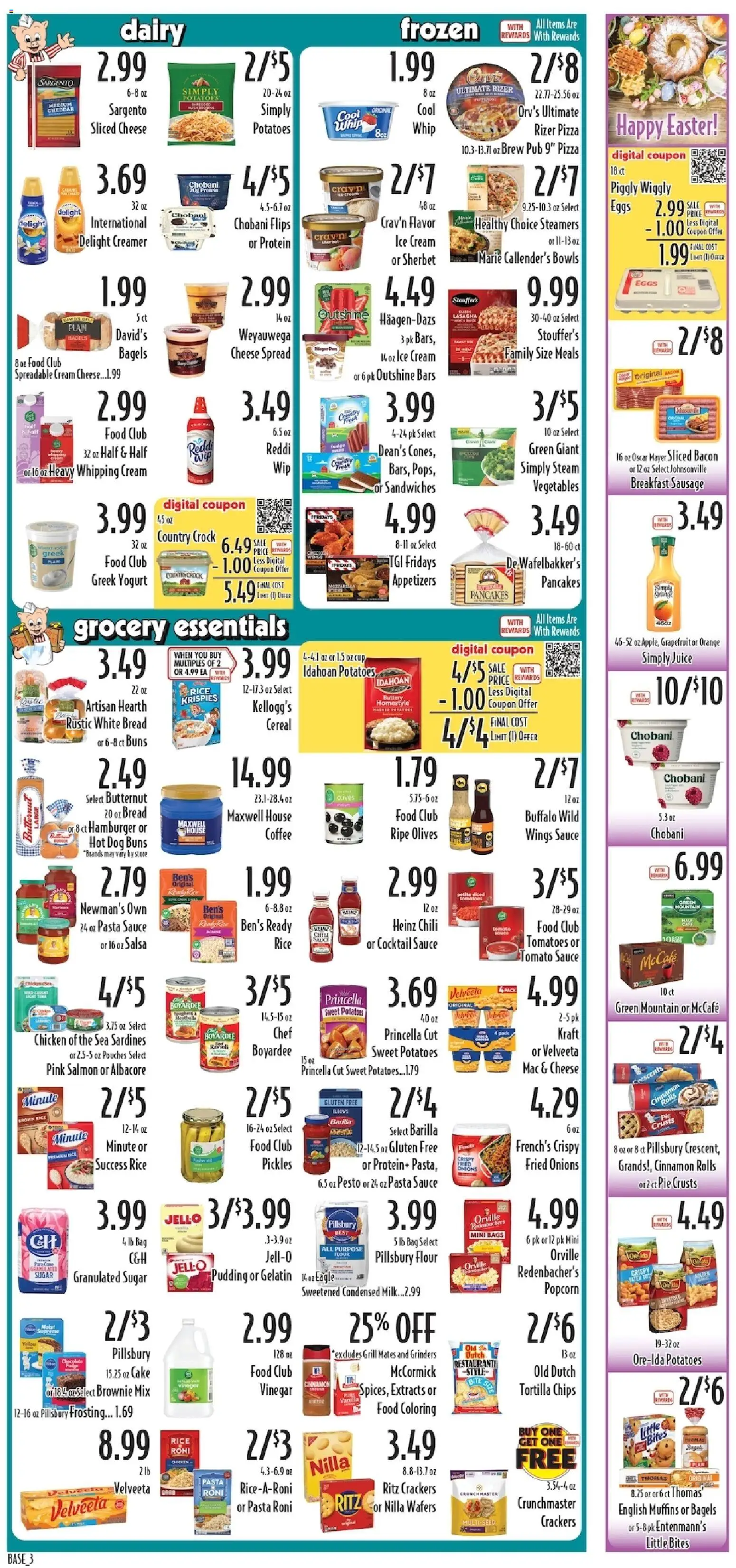 Piggly Wiggly Weekly Ad - valid from 01.04.2026 | Page: 3 | Products: Vinegar, Milk, Potatoes, Sauce