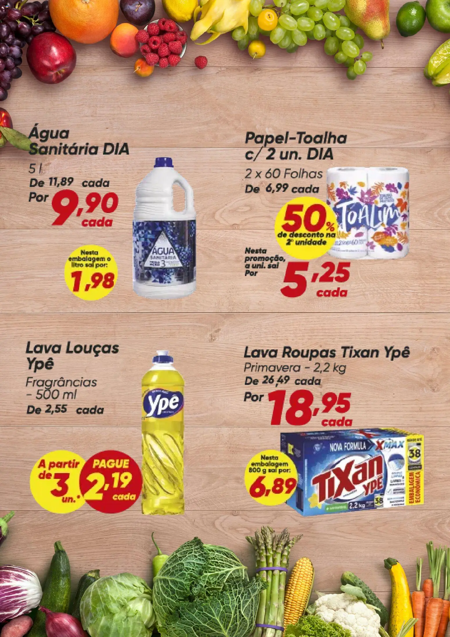 Dia Folheto - válido de 09.03.2026 | Página: 5 | Produtos: Roupas, Sal, Água sanitária