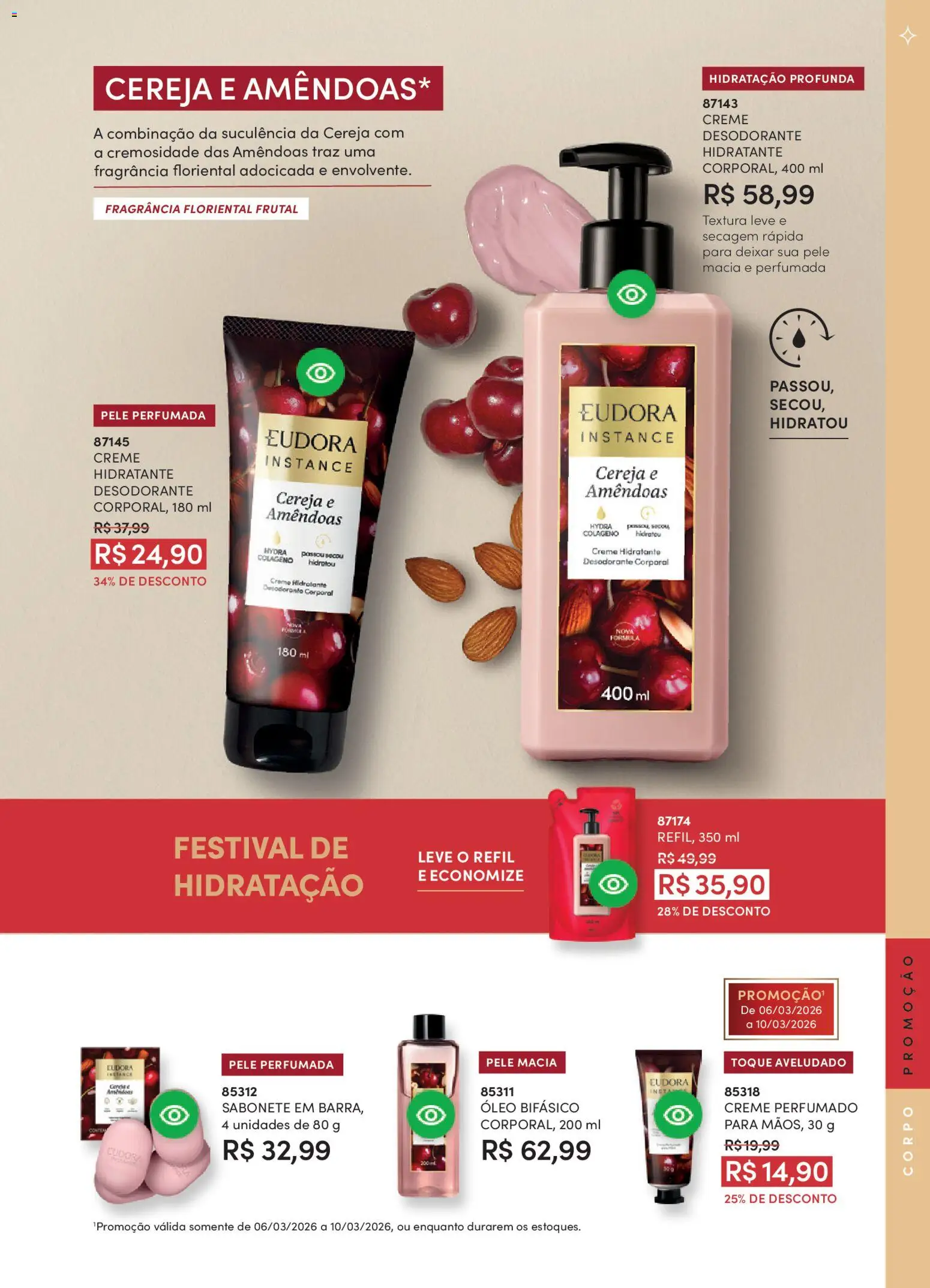 Eudora Folheto - válido de 19.02.2026 | Página: 89 | Produtos: Colágeno, Óleo, Sabonete, Amêndoas