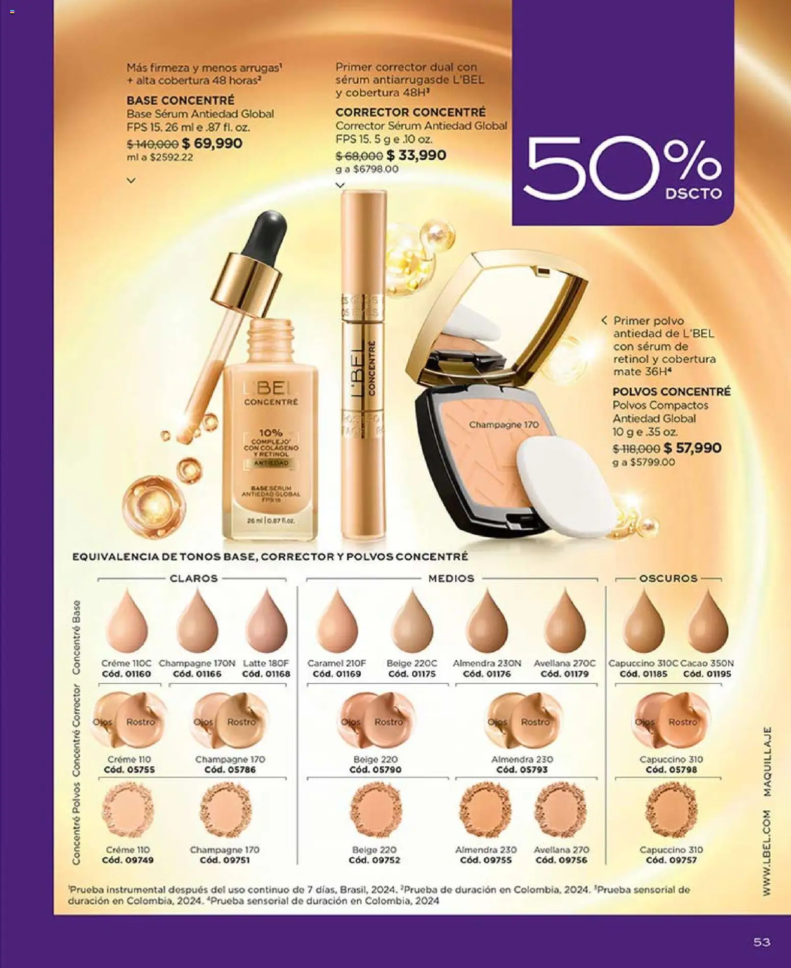 L'Bel revista - valida desde el 13.03.2026 | Página: 53 | Productos: Almendra, Serum, Maquillaje, Corrector