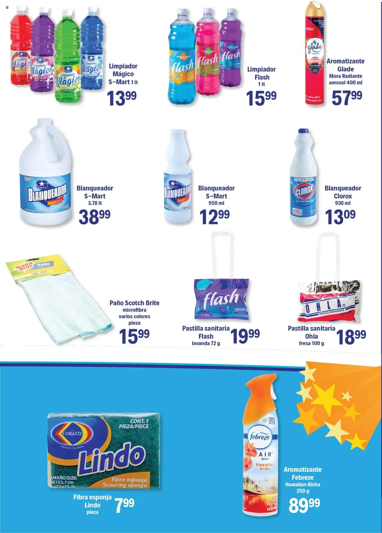 Nuevas ofertas de S-Mart válidas en toda la República Mexicana desde el 03.10.2025. ¡Encuentra las mejores ofertas en S-Mart - Folleto de Feria - Matamoros! | Página: 5 | Productos: Desodorante, Esponja, Limpiador, Radiante
