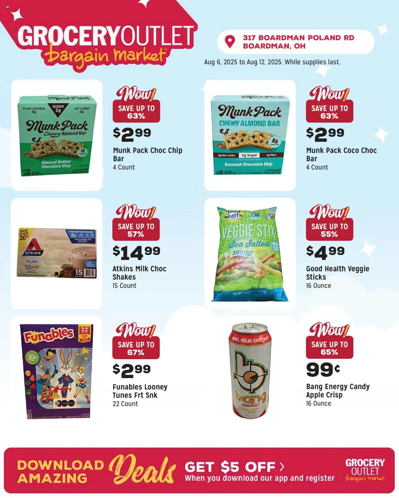 Grocery Outlet Weekly - OH - valid from 06.08.2025 | Page: 2 | Products: Milk, Chocolate, Sugar, Chocolate Chip