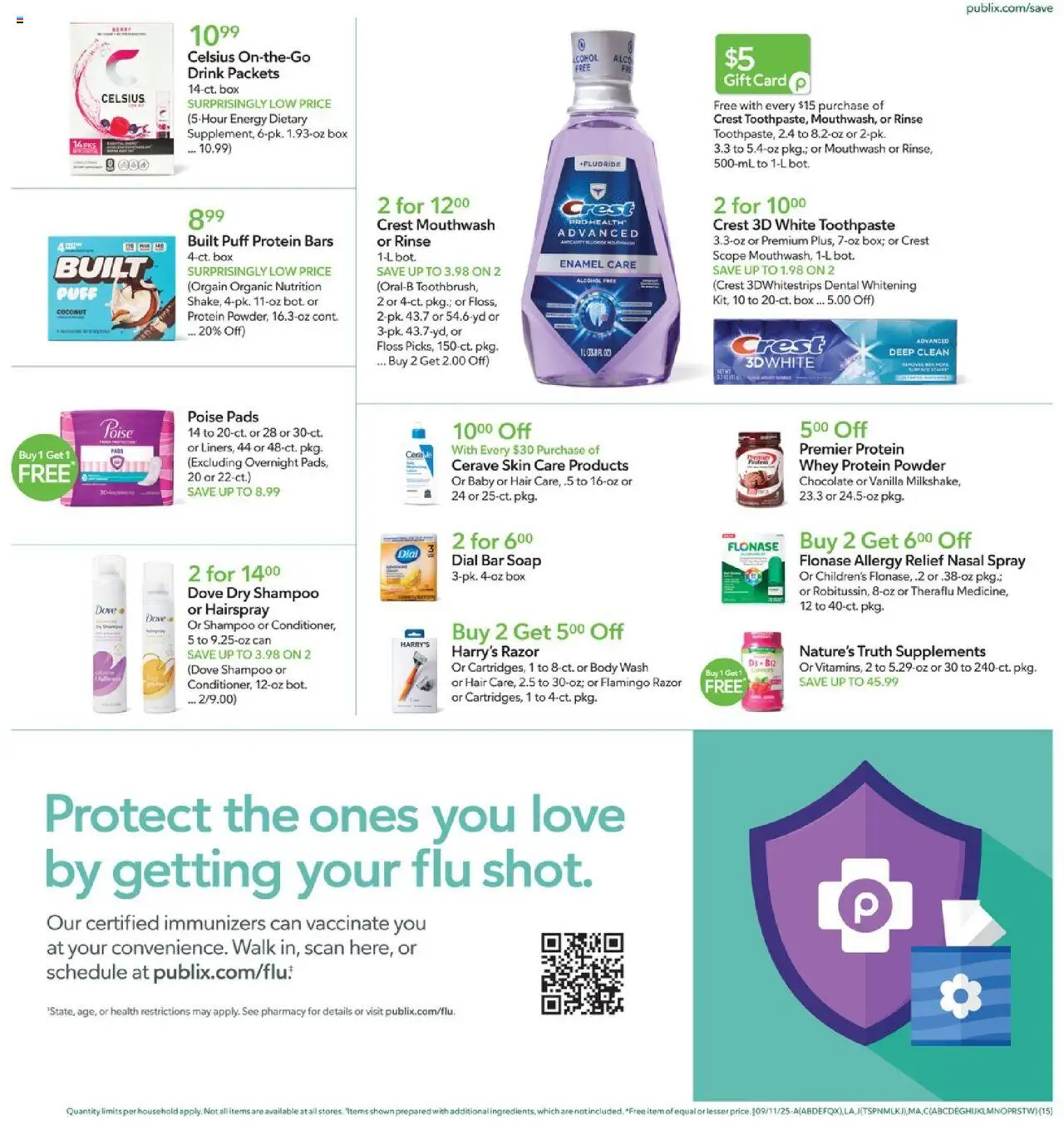 Publix Weekly Ad - valid from 10.09.2025 | Page: 15 | Products: Box, Soap, Toothpaste, Body Wash