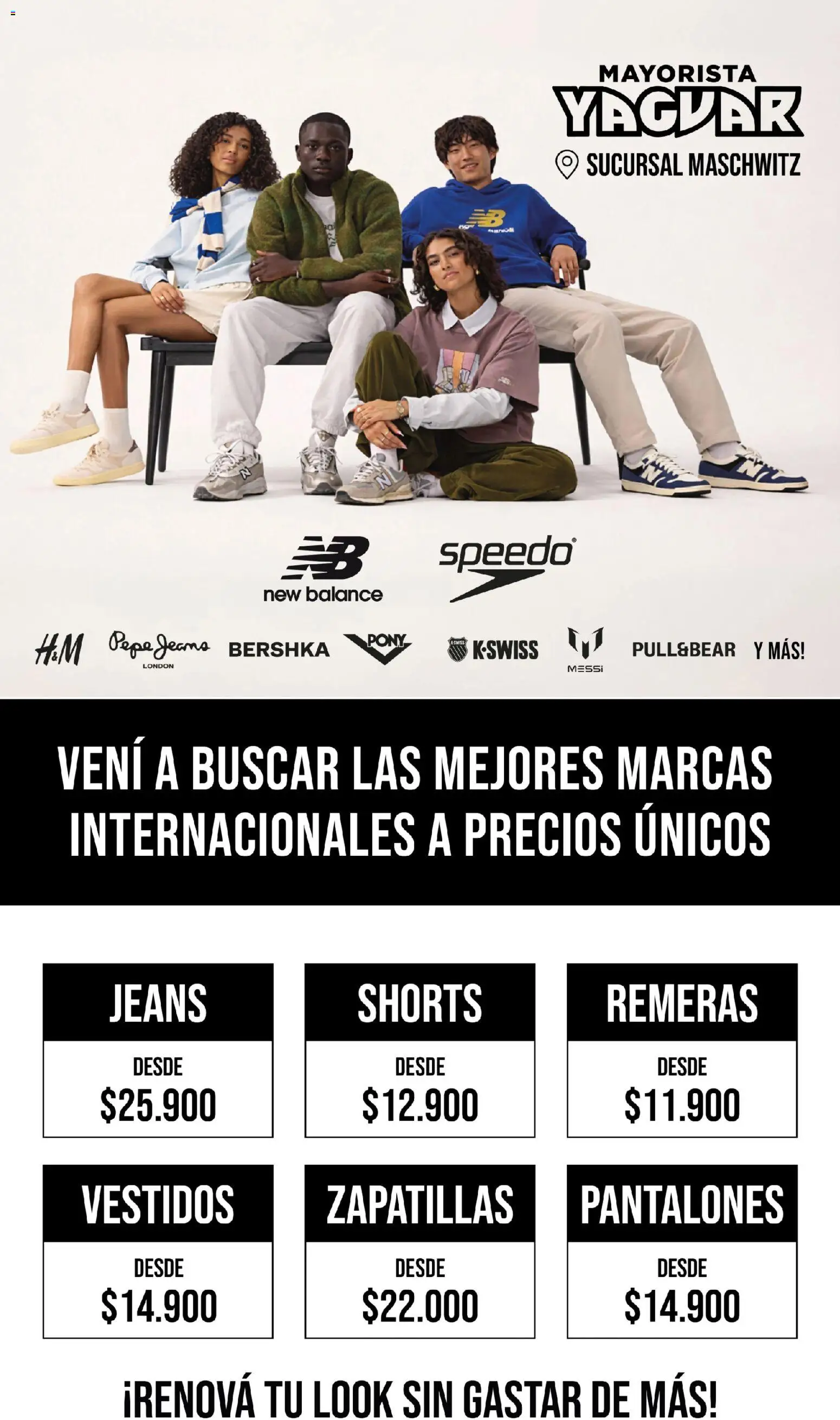 Yaguar - Visita Outlet Premium Buenos Aires │ válido desde el 06.04.2026 | Página: 1 | Productos: Pantalones, Zapatillas