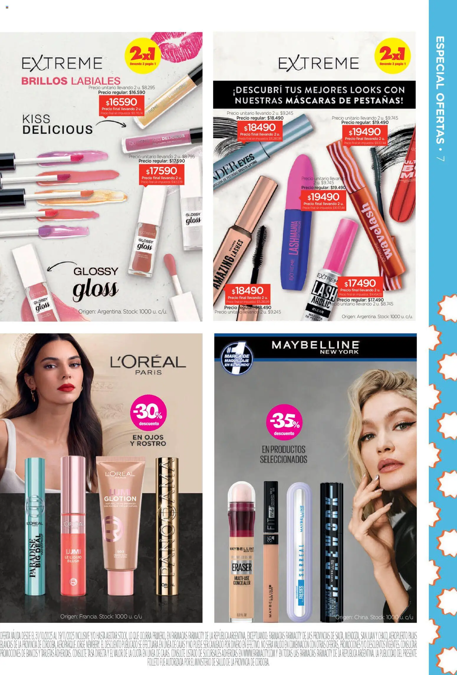 Farmacity catálogo │ válido desde el 30.10.2025 | Página: 7 | Productos: Maquillaje, Máscara, Mascara de pestañas