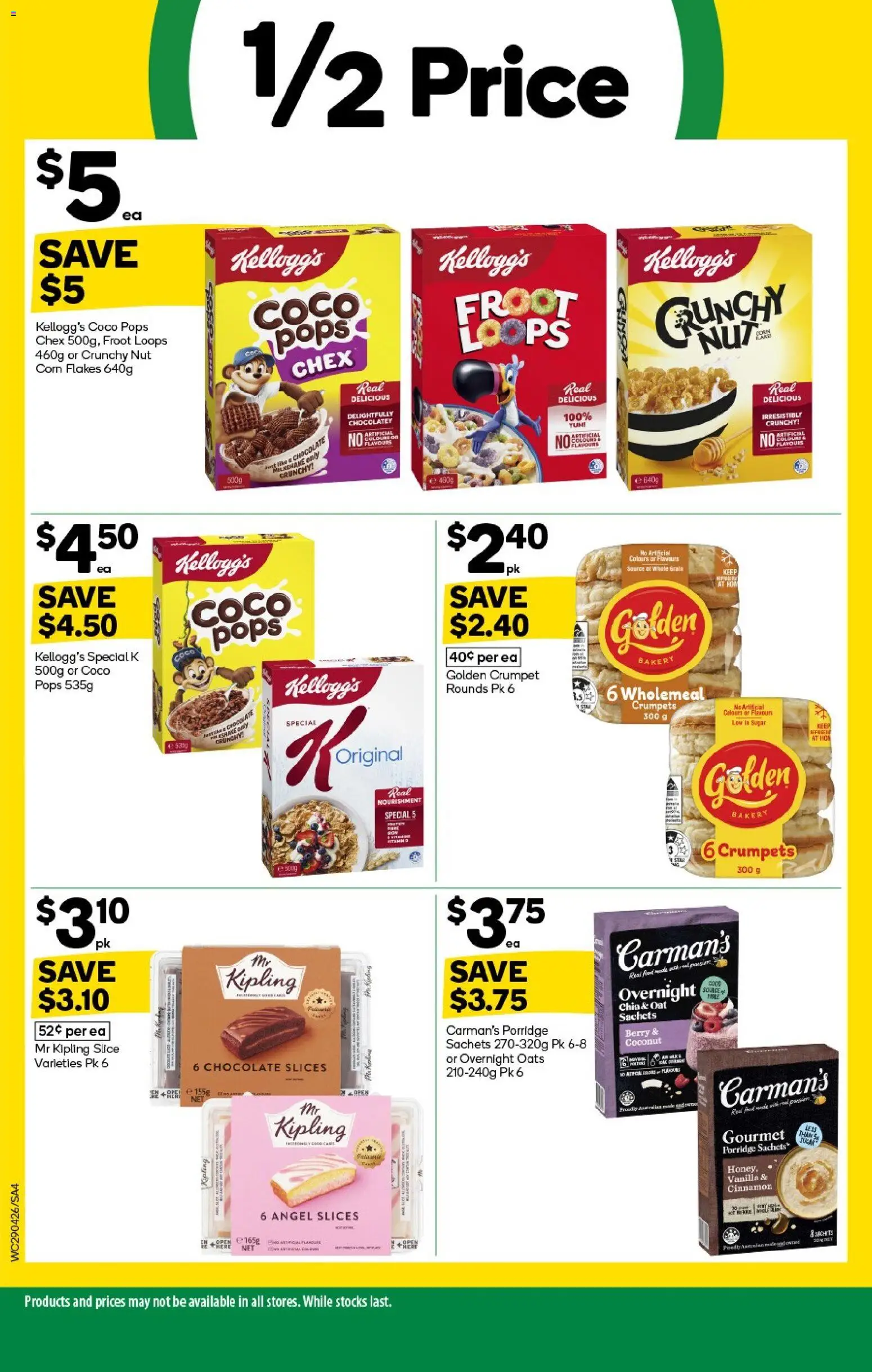 Woolworths catalogue - valid from 29.04.2026 | Page: 4 | Products: Crumpets, Chocolate, Oats, Flakes