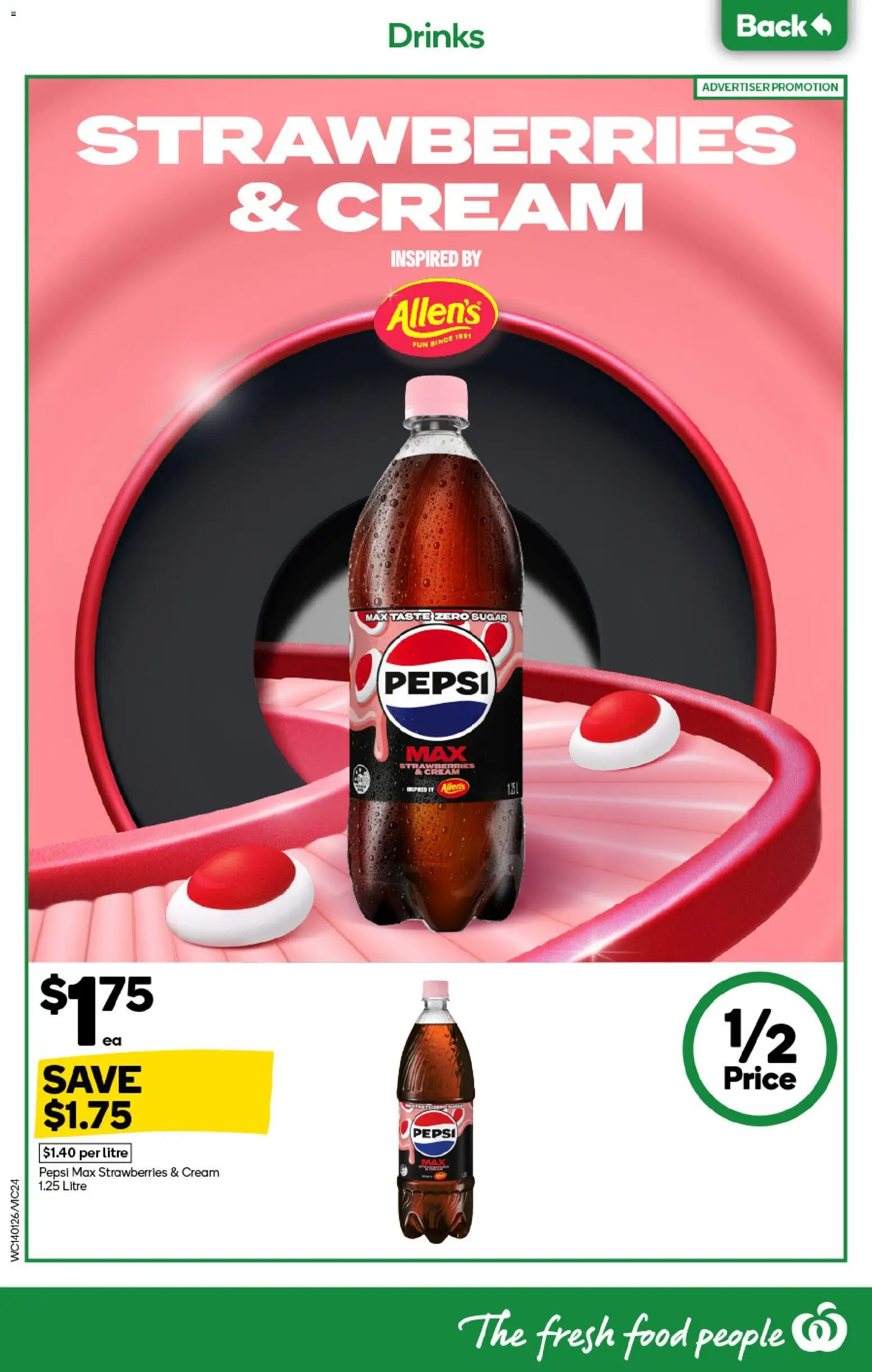 Woolworths catalogue - valid from 14.01.2026 | Page: 24 | Products: Strawberries, Pepsi, Cream, Sugar