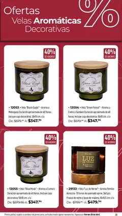 Vista previa de Home Interiors catálogo Magia de las Velas , nuevo folleto de la tienda, válido en México a partir del 31.03.2025 | Página: 33 | Productos: Frasco, Vela, Caja