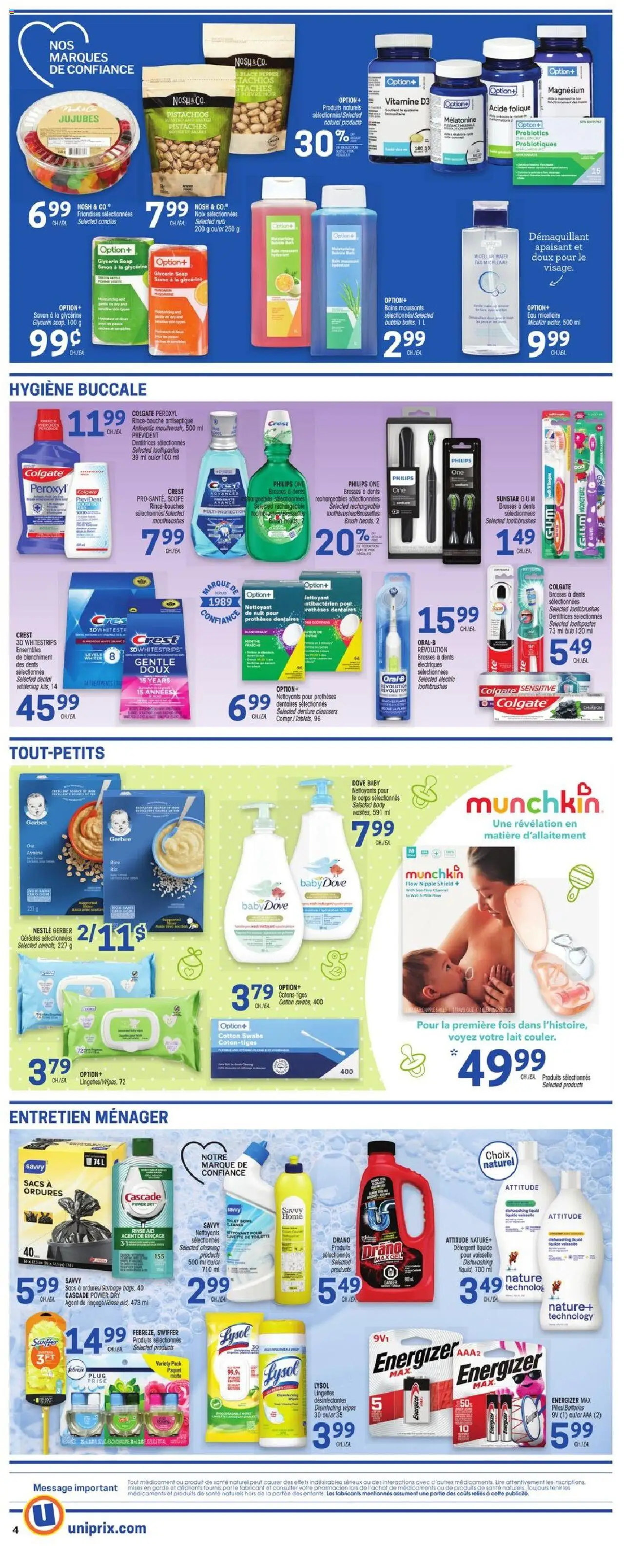 Uniprix flyer valid from 18.09.2025 | Page: 6 | Products: Nuts, Watch, Micellar water, Detergent