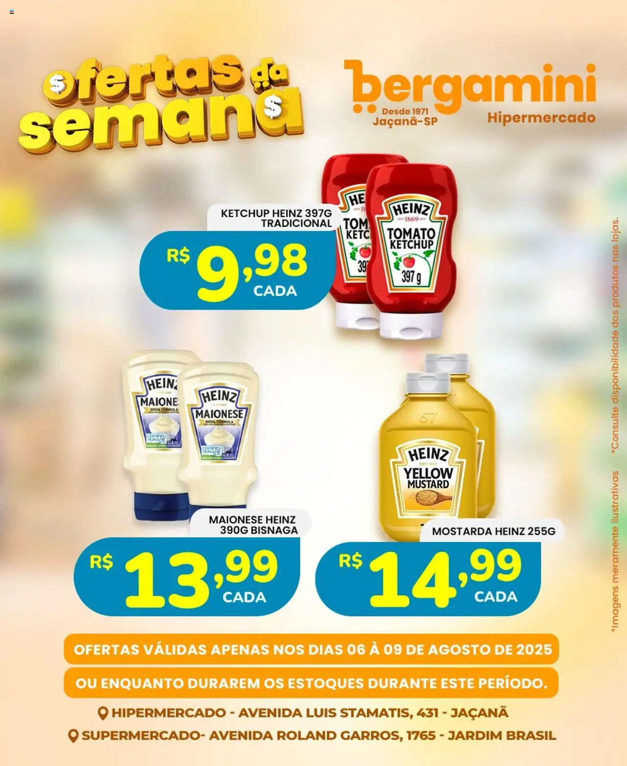 Supermercado Bergamini Folheto - válido de 06.08.2025 | Página: 15 | Produtos: Ketchup, Maionese