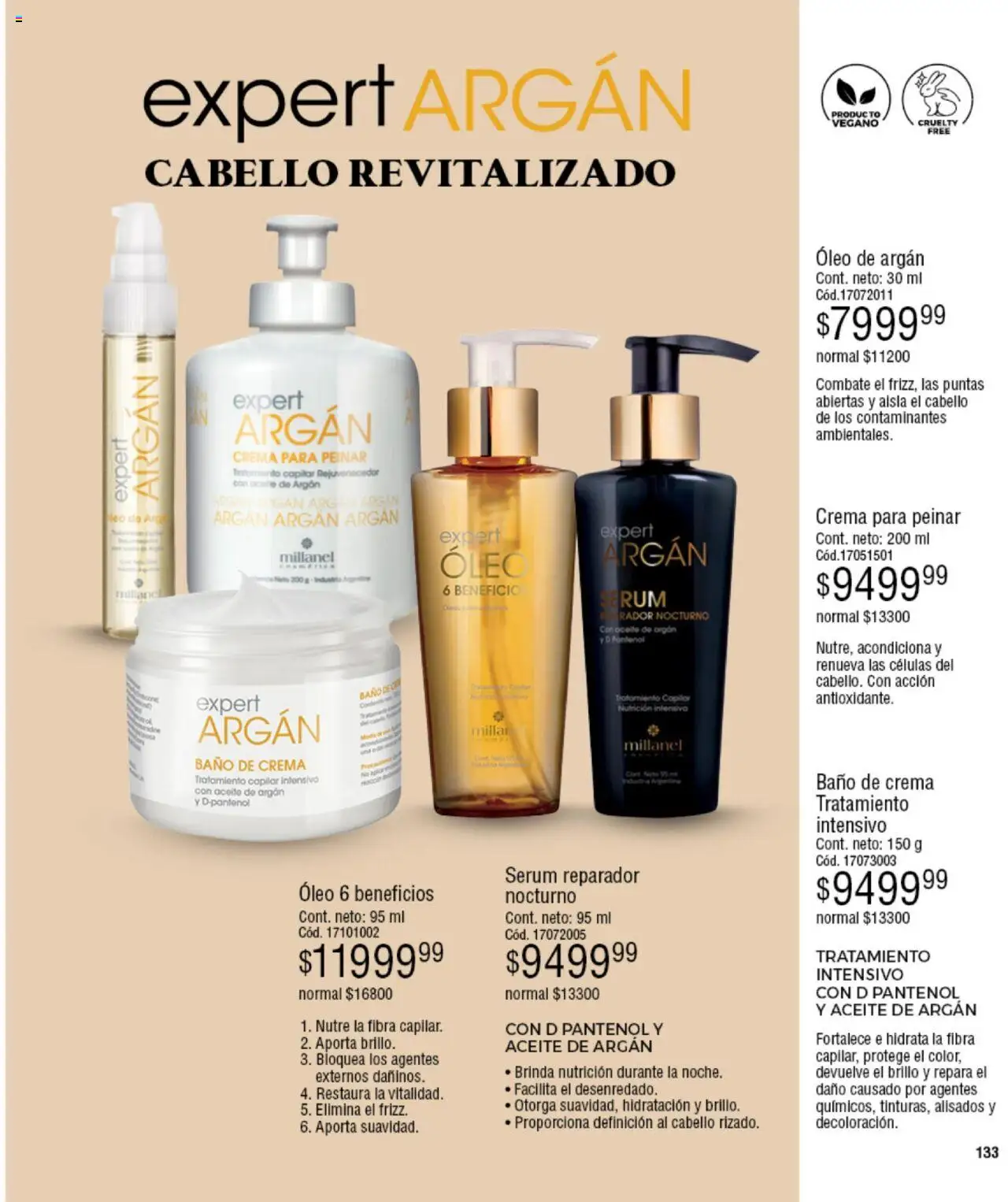 Millanel catálogo │ válido desde el 18.08.2025 | Página: 133 | Productos: Serum, Brillo, Baño de crema, Crema