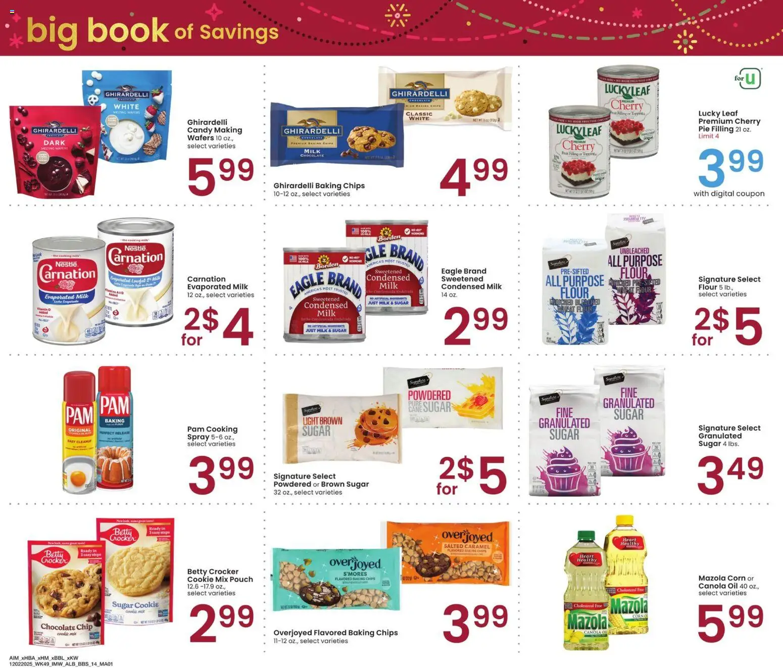 Albertsons Big Book of Savings - valid from 02.12.2025 | Page: 13 | Products: Milk, Oil, Chips, Sugar