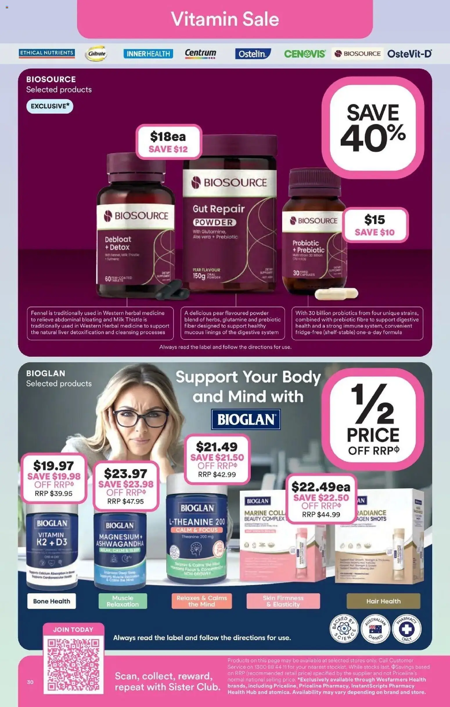 Priceline Pharmacy catalogue - valid from 26.03.2026 | Page: 30 | Products: Milk, Pear, Herbal, Vitamin