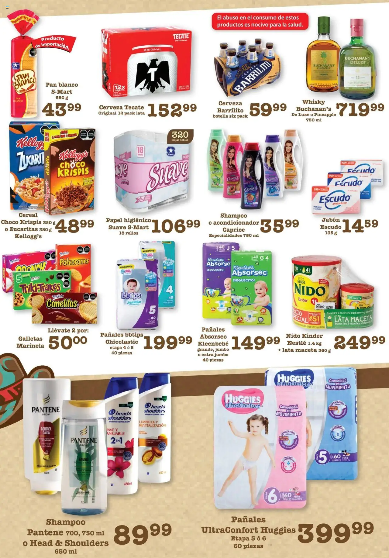 Nuevas ofertas de S-Mart válidas en toda la República Mexicana desde el 01.08.2025. ¡Encuentra las mejores ofertas en S-Mart - Folleto - Monterrey! | Página: 5 | Productos: Pan, Galletas, Acondicionador, Jabón