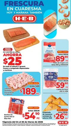 Vista previa de H-E-B folleto Ofertas, nuevo folleto de la tienda, válido en México a partir del 24.03.2026