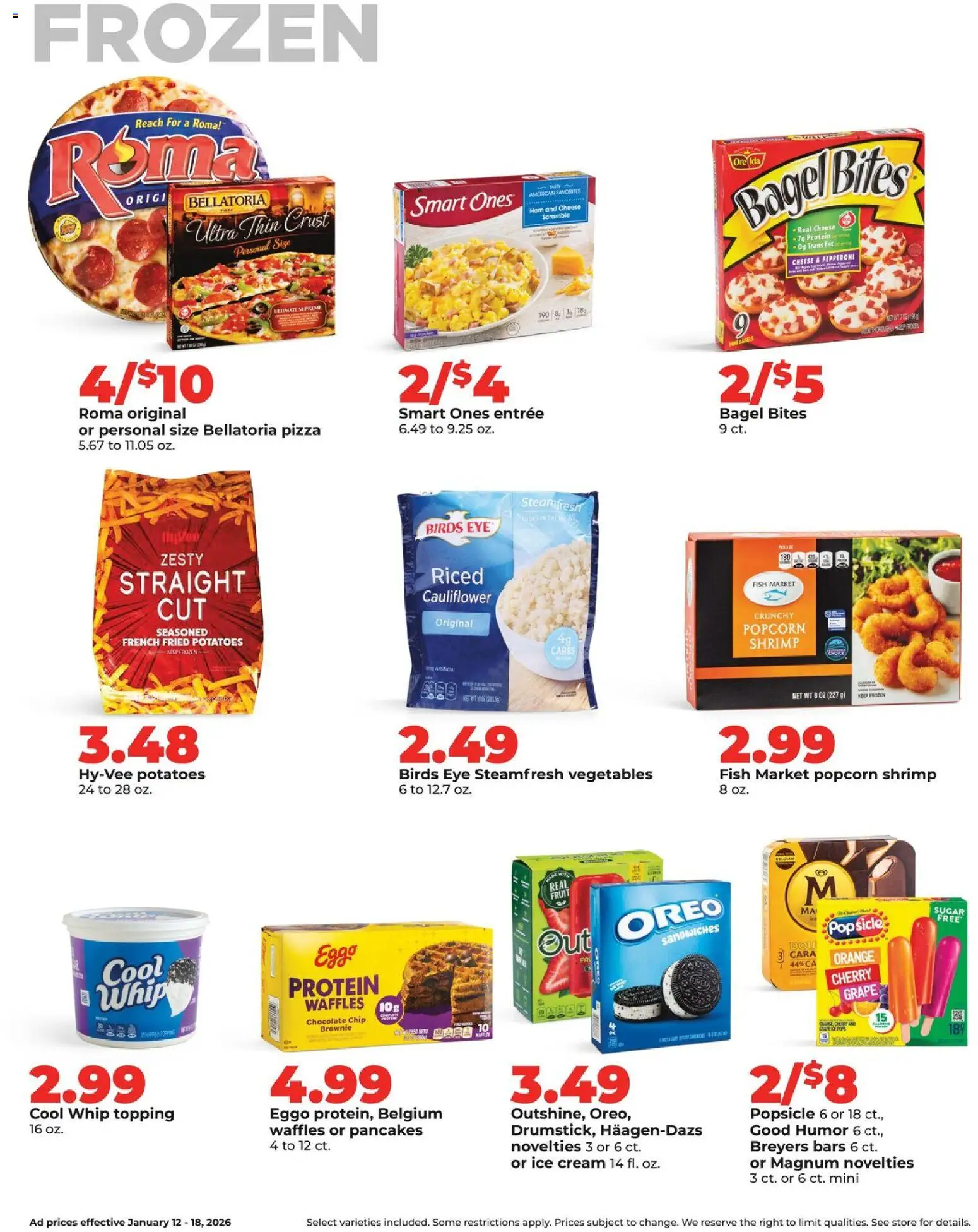 HyVee Weekly Ad - valid from 12.01.2026 | Page: 28 | Products: Chocolate, Cream, Vegetables, Cauliflower