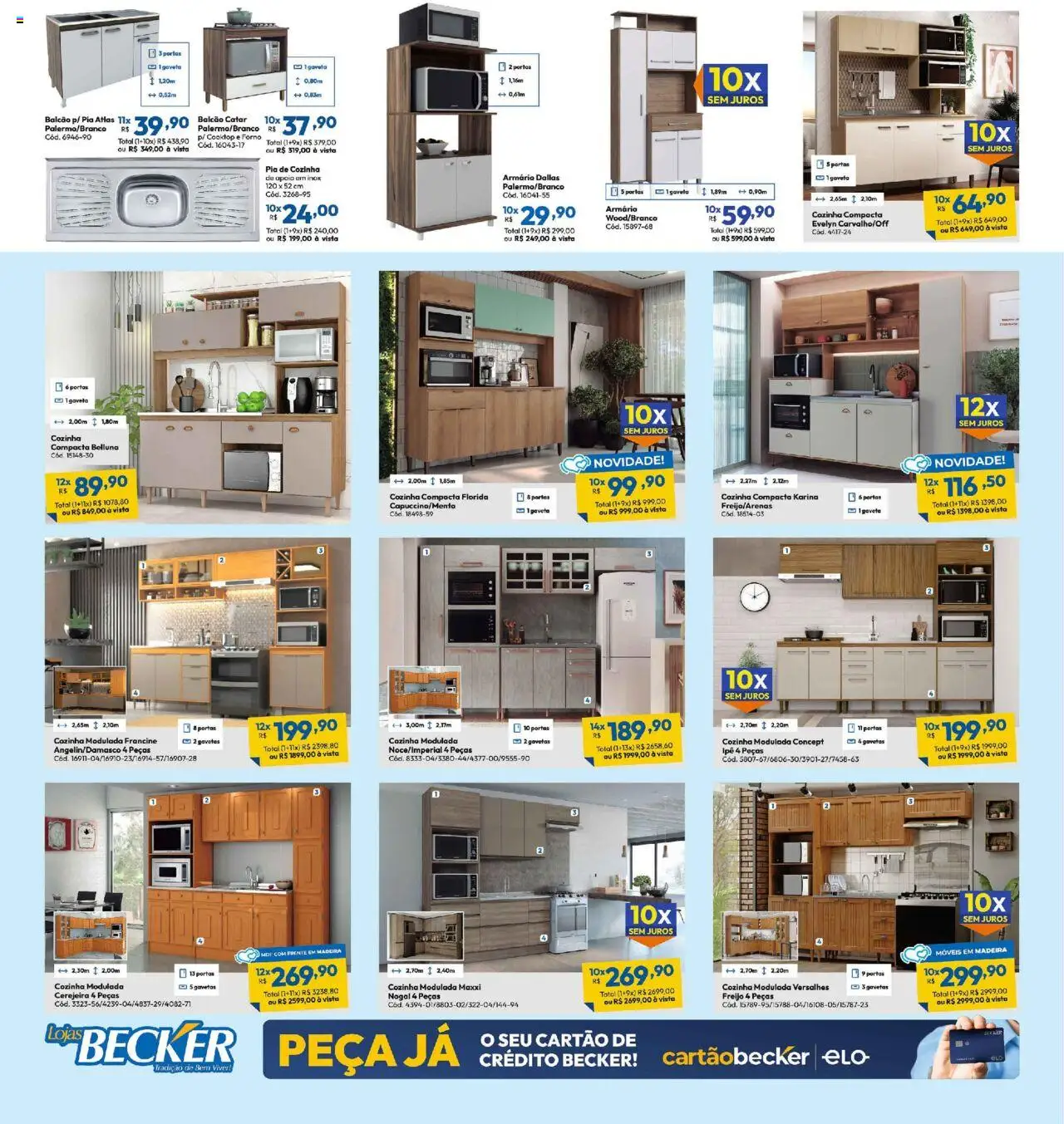Lojas Becker Folheto - válido de 01.08.2025 | Página: 10 | Produtos: Forno, Cooktop, Pia, Armário