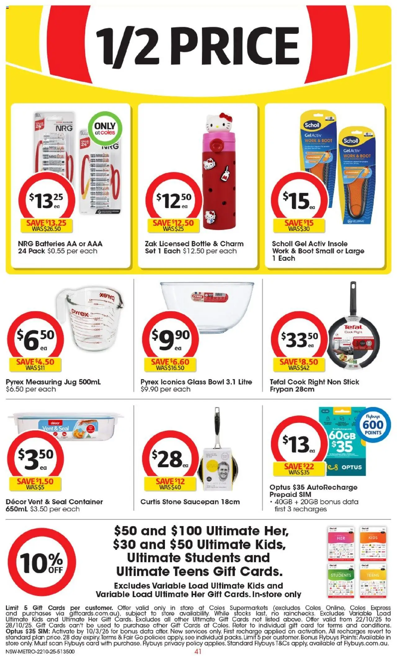 Coles catalogue - valid from 22.10.2025 | Page: 41 | Products: Decor, Batteries