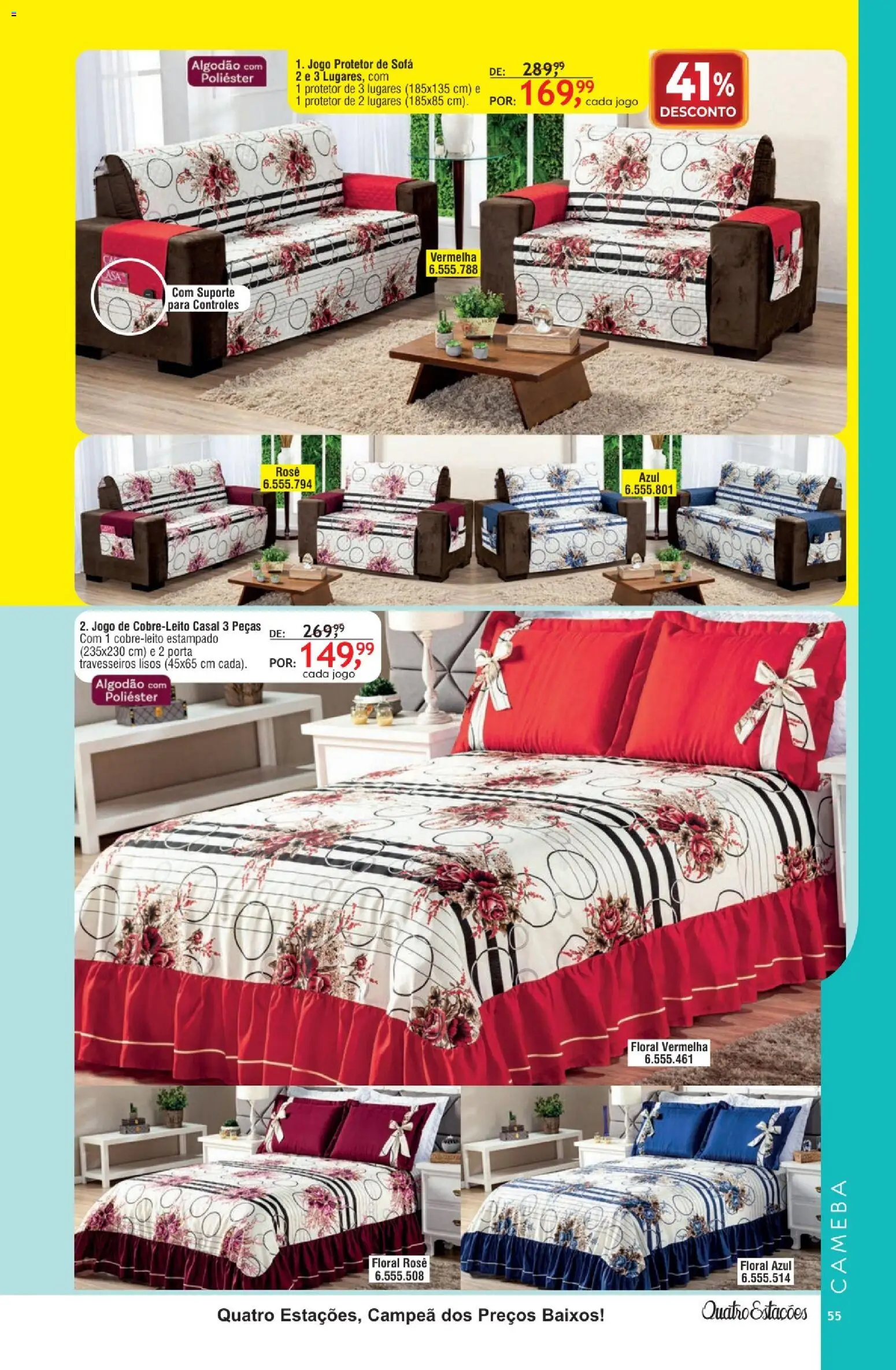 Quatro Estações Folheto - válido de 01.02.2026 | Página: 51 | Produtos: Porta, Sofá, Algodão