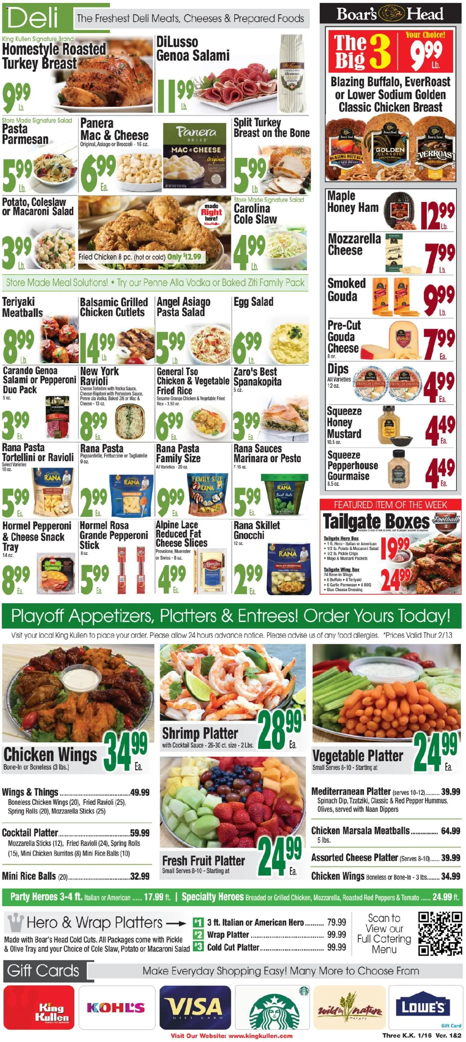 King Kullen Weekly Ad - valid from 15.01.2026 | Page: 3 | Products: Skillet, Salami, Salad, Sauce