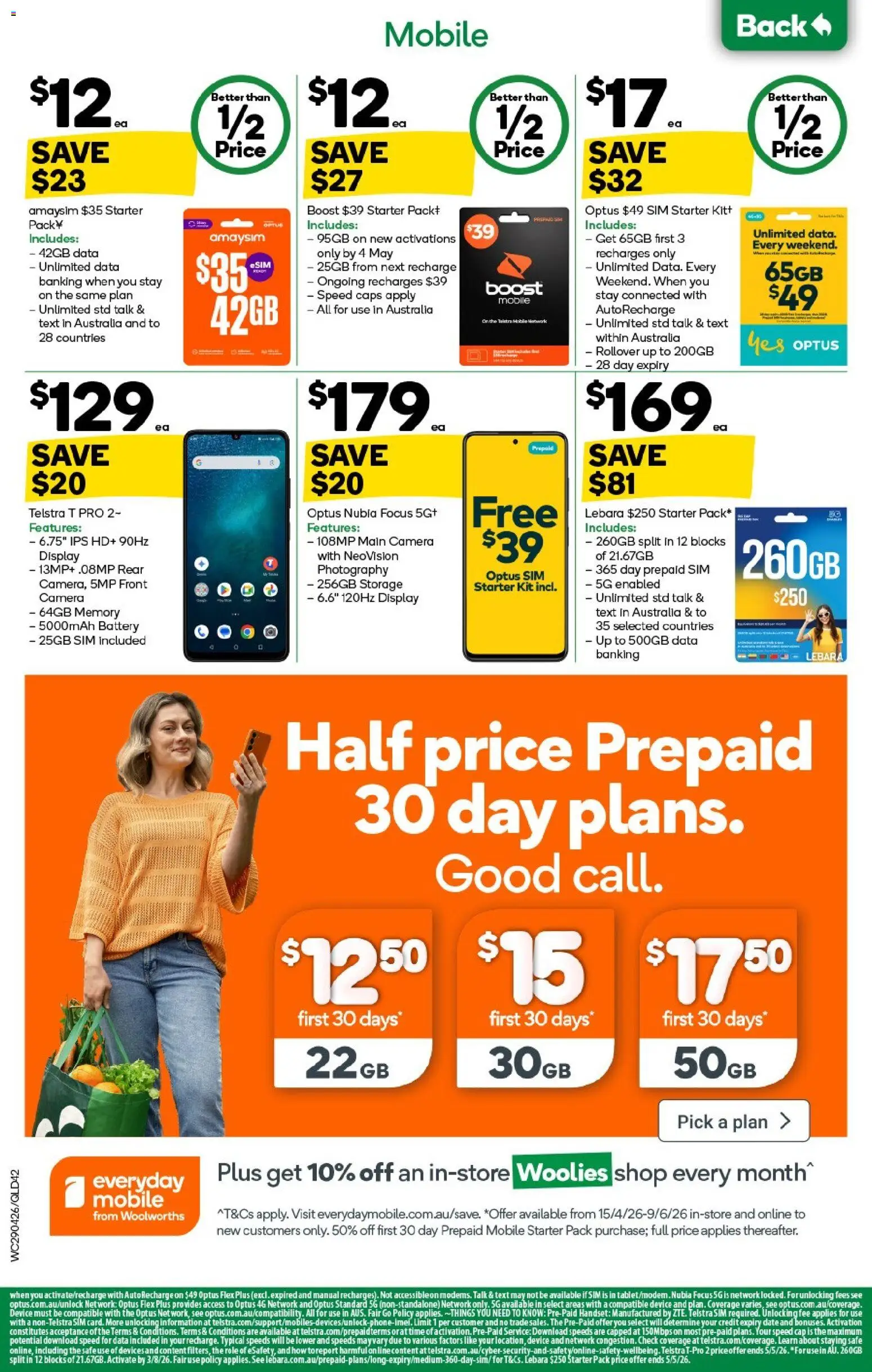 Woolworths catalogue - valid from 29.04.2026 | Page: 42 | Products: Battery, Device, Camera, Mobile