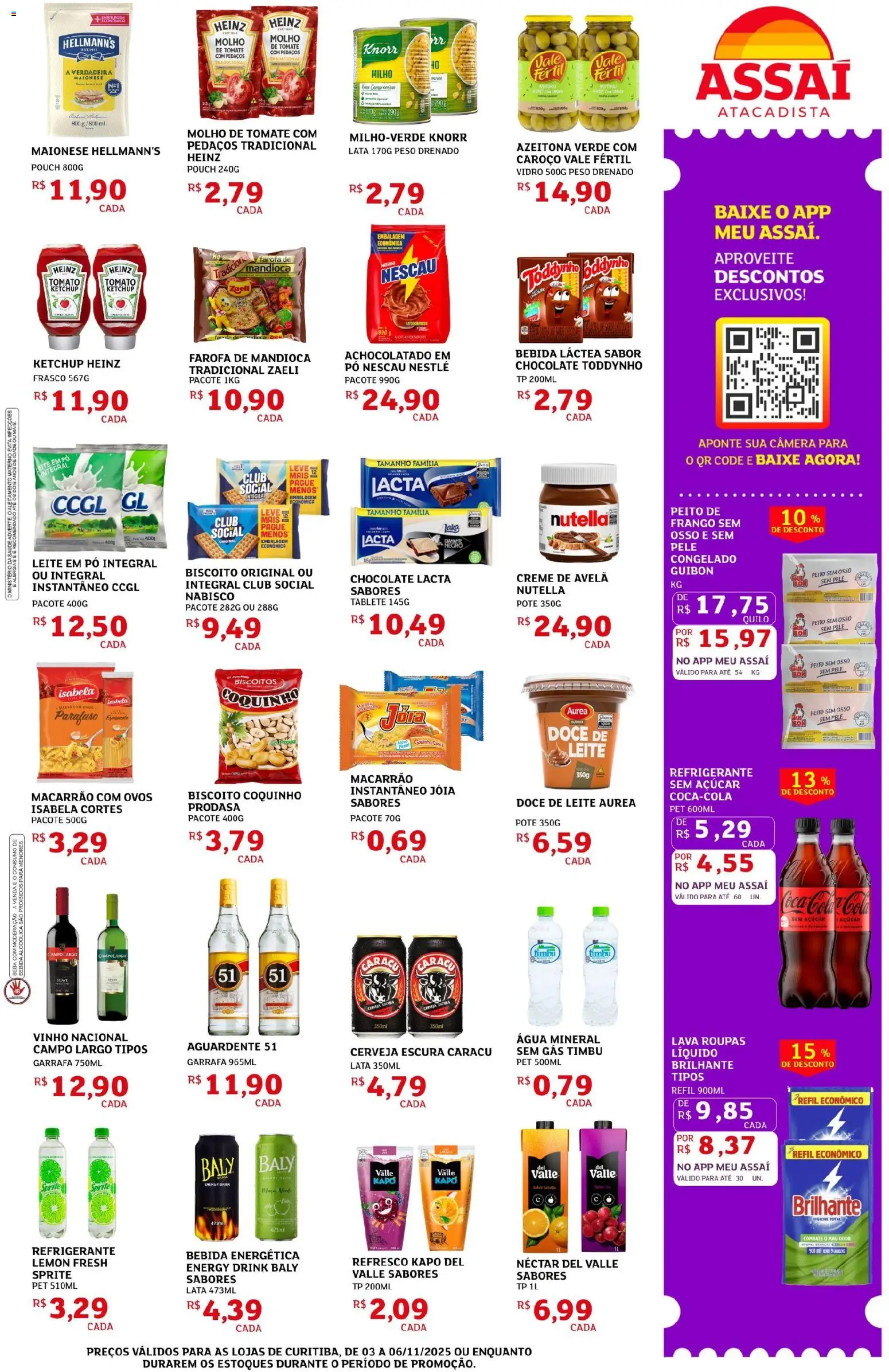 Assaí Atacadista Folheto - válido de 03.11.2025 | Página: 3 | Produtos: Nescau, Ovos, Roupas, Zaeli