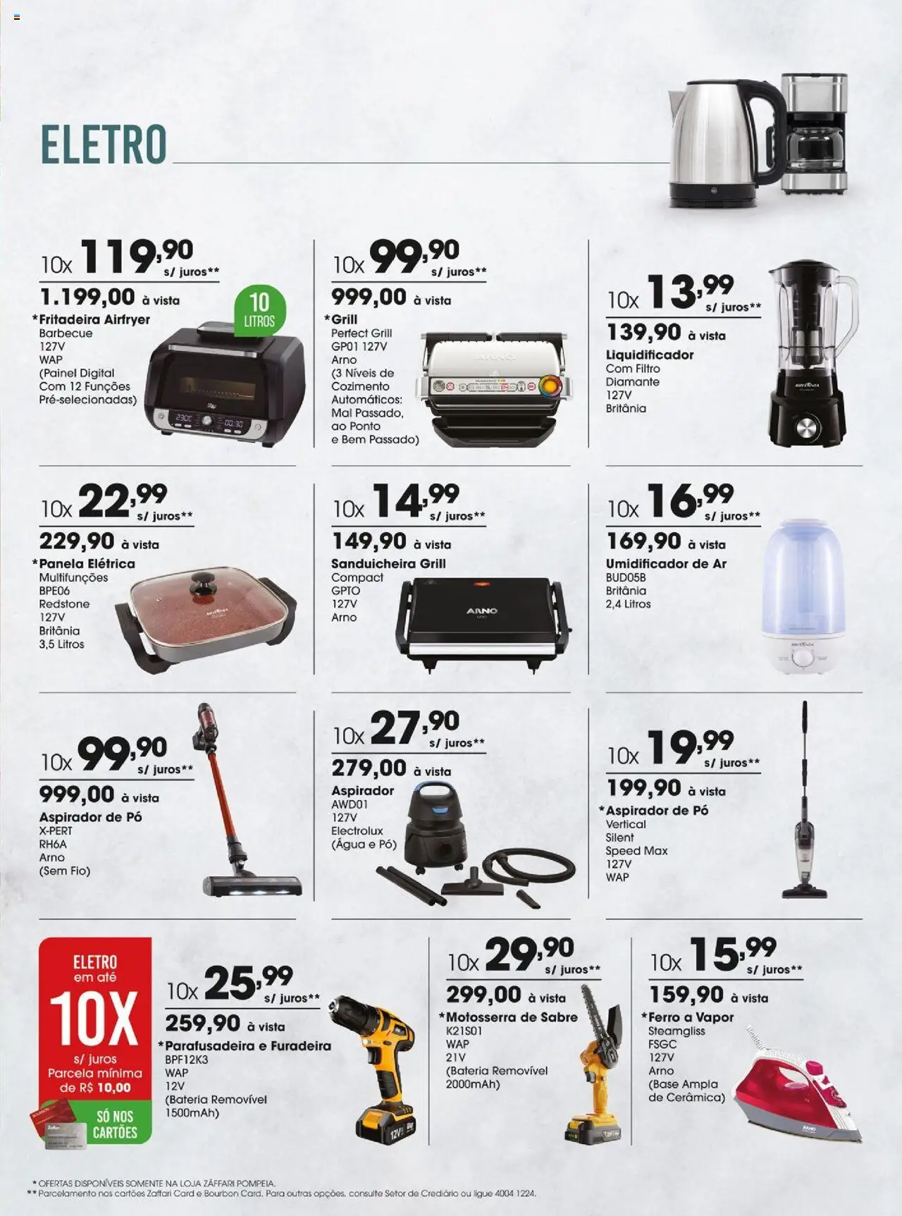 Zaffari Folheto - válido de 09.09.2025 | Página: 23 | Produtos: Grill, Aspirador de pó, Bateria, Umidificador