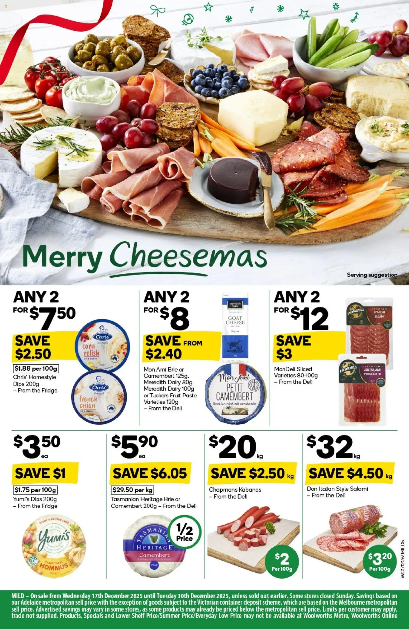 Woolworths catalogue - valid from 17.12.2025 | Page: 5 | Products: Shelf, Dairy, Cheese, Relish