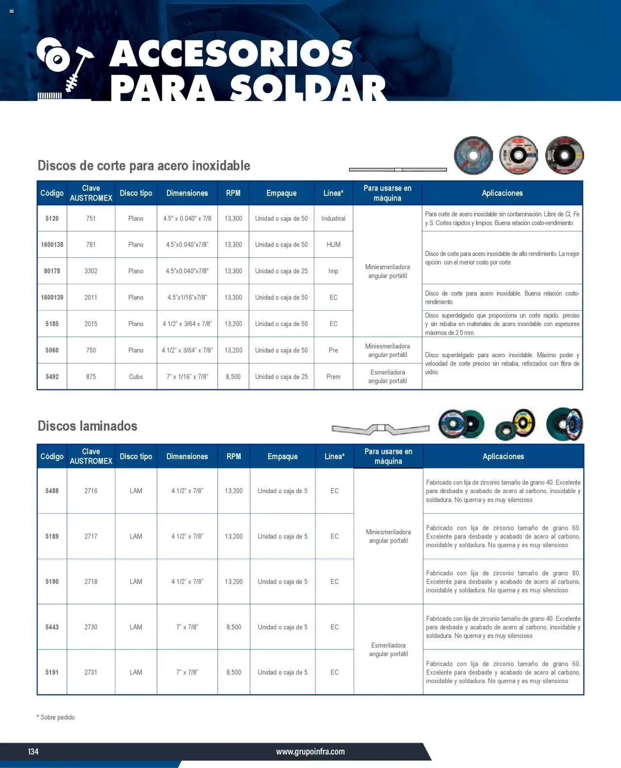 Nuevas ofertas de Infra válidas en toda la República Mexicana desde el 07.01.2025. ¡Encuentra las mejores ofertas en Infra catálogo! | Página: 136 | Productos: Disco, Lija, Caja, Sobre