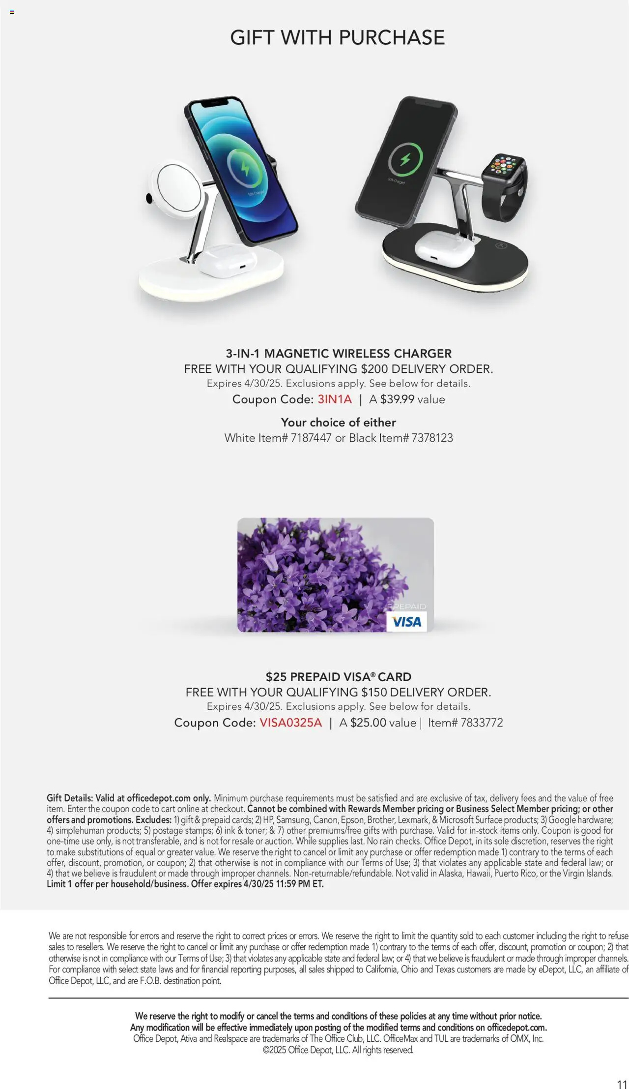 Office Depot Swing into Spring - valid from 24.03.2025 | Page: 11 | Products: Ink, Charger